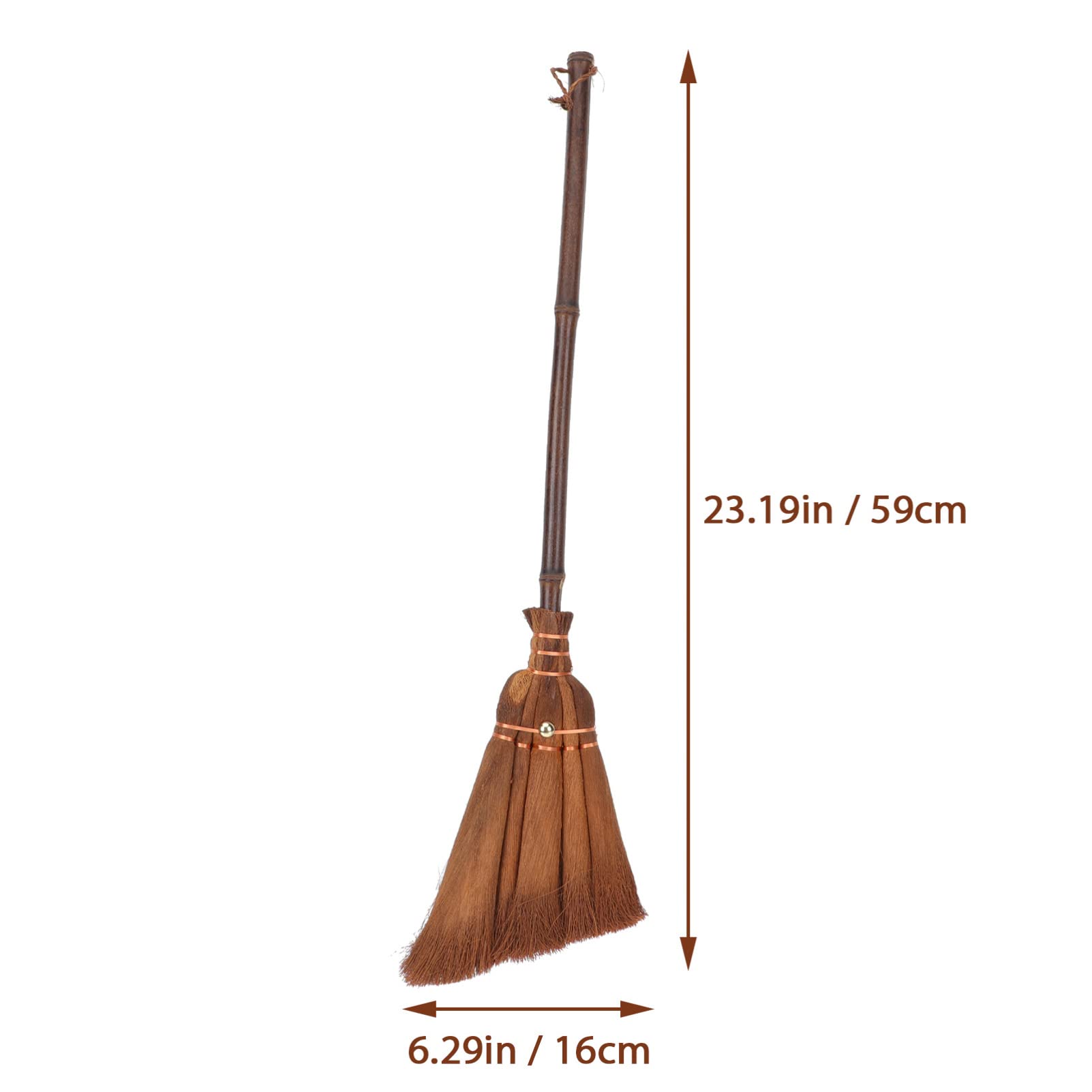 Eco-Friendly Straw Broom for Floor Cleaning | Handmade Braided Small Broom | Household Cleaning Supplies | Perfect for Hardwood Floors, Patios & Tight Spaces