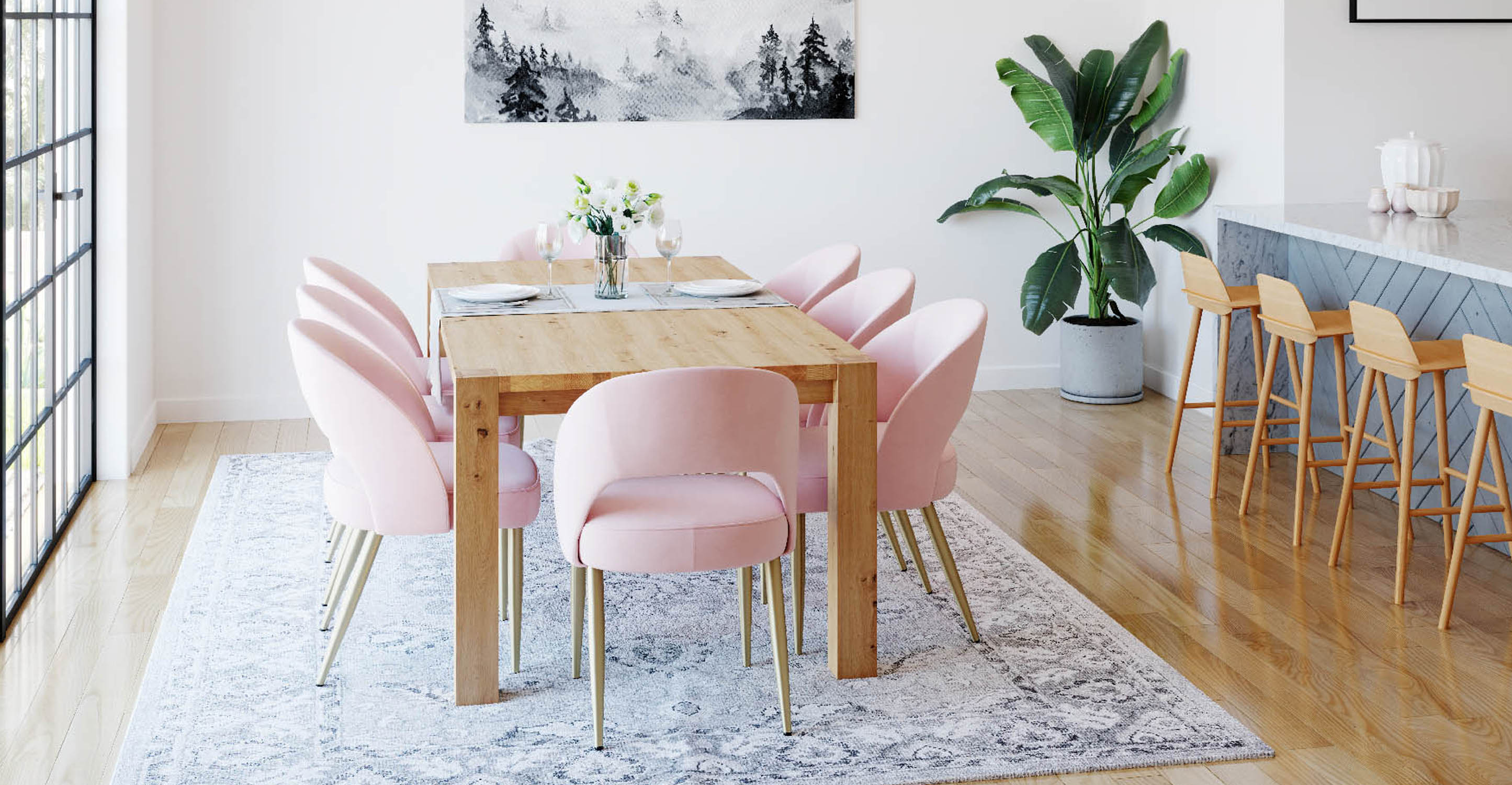 Expandable Dining Table for 6-10 People - 82.5