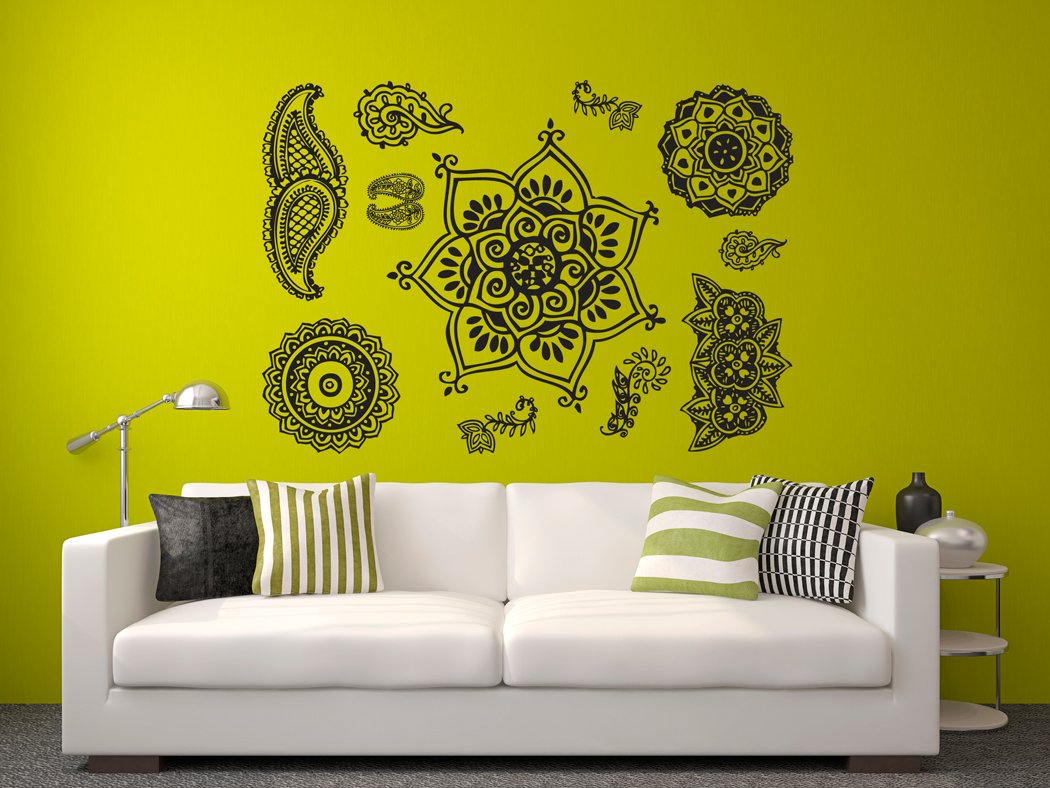 Henna Tattoo Stickers - Set of 11 Beautiful Temporary Body Art Designs - 36