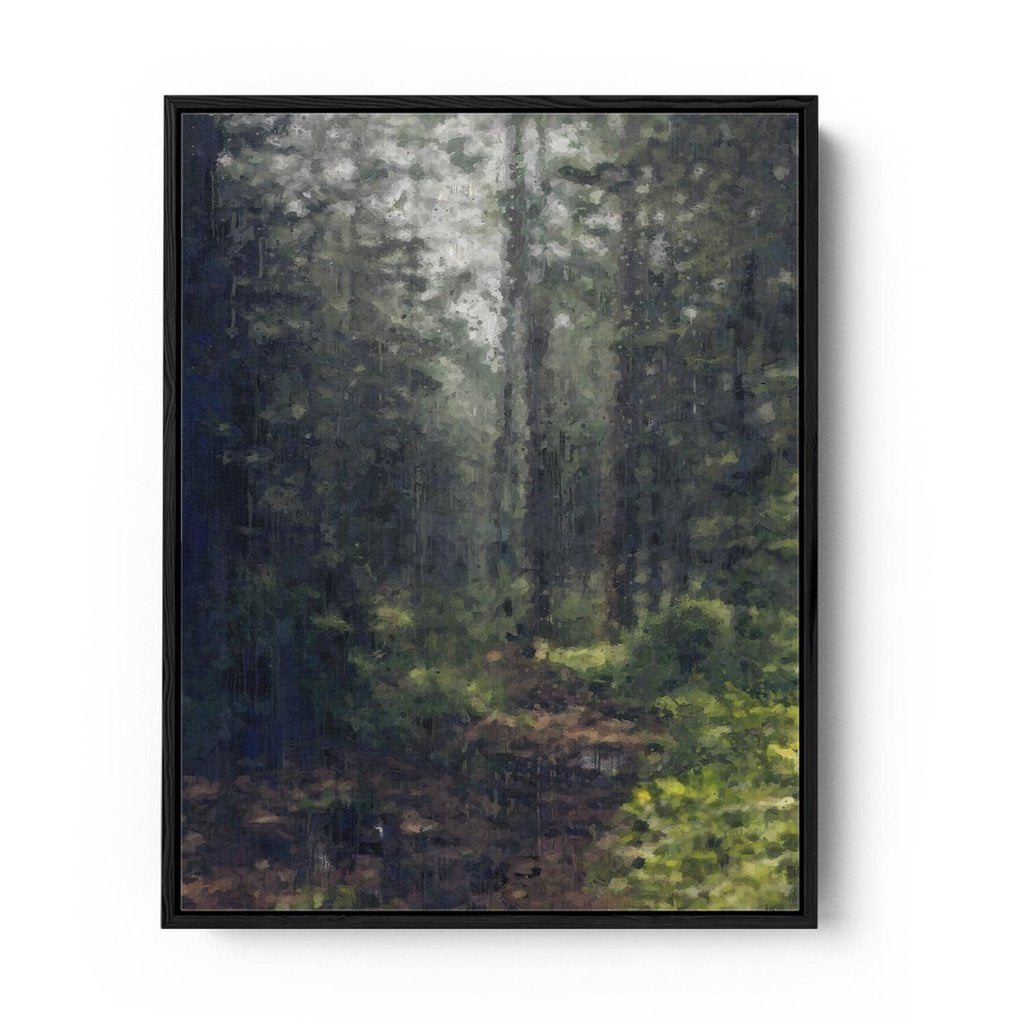The Forest Framed Canvas Wall Art - Nature Landscape Painting for Living Room, Bedroom & Office Decor - Perfect Gift for Nature Lovers