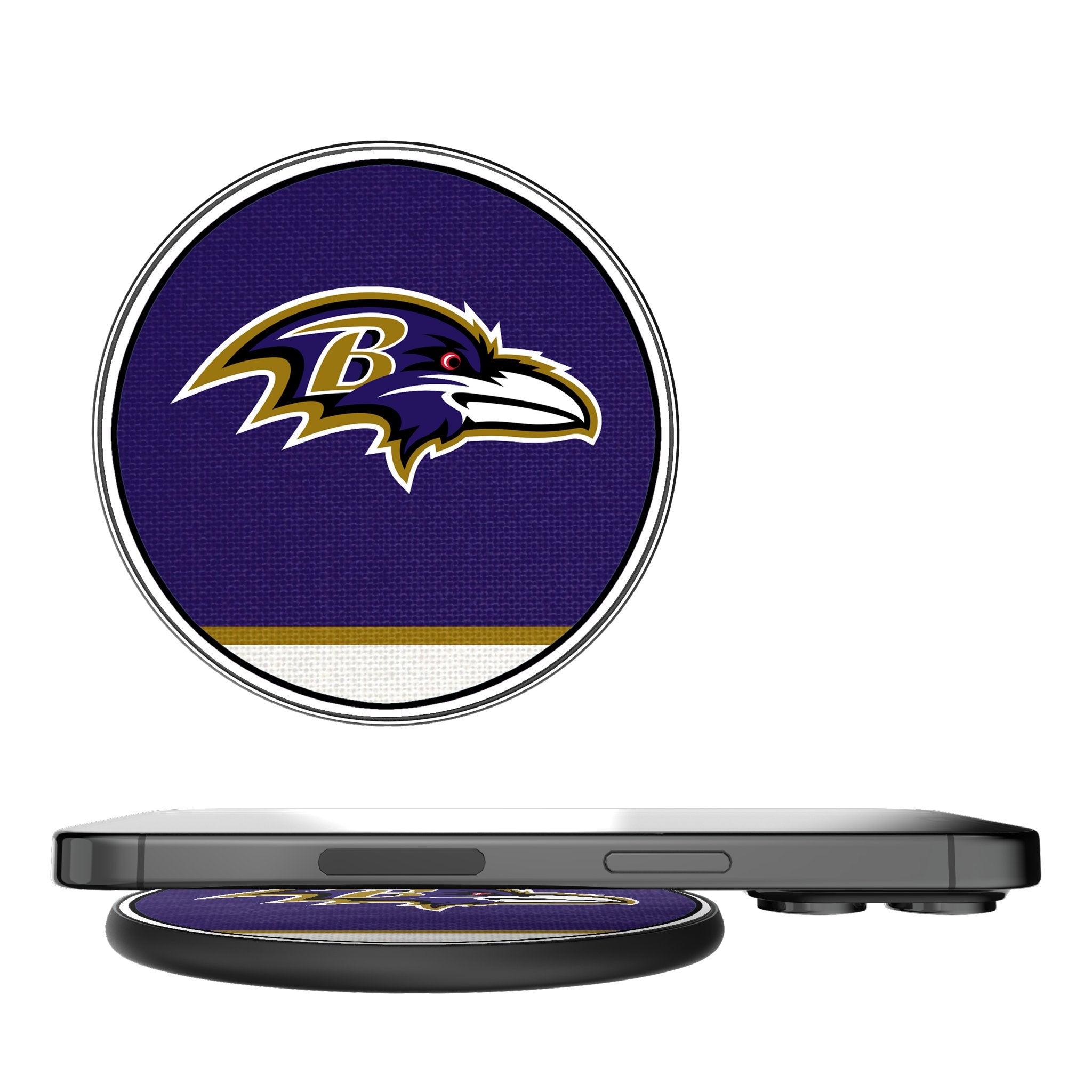 Baltimore Ravens 15W Fast Wireless Charger - NFL Team Logo Qi-Certified Charging Pad for iPhone, Samsung, AirPods - Perfect for Home, Office & Car Use