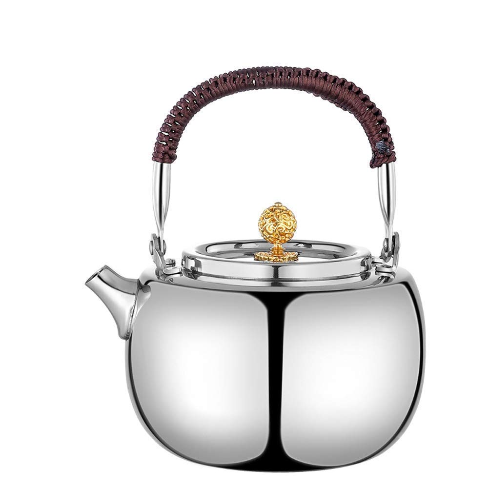 1000ml Stainless Steel Tea Kettle - Food Grade & Heat Resistant Handle - Perfect for Blooming Tea, Loose Leaf Tea, Coffee, and Milk - Ideal for Home, Office, and Gift Giving