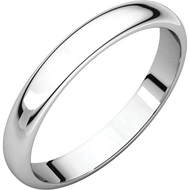 14K Gold 3mm Half Round Wedding Band for Women - Elegant & Timeless Bridal Ring for Engagement, Anniversary & Special Occasions