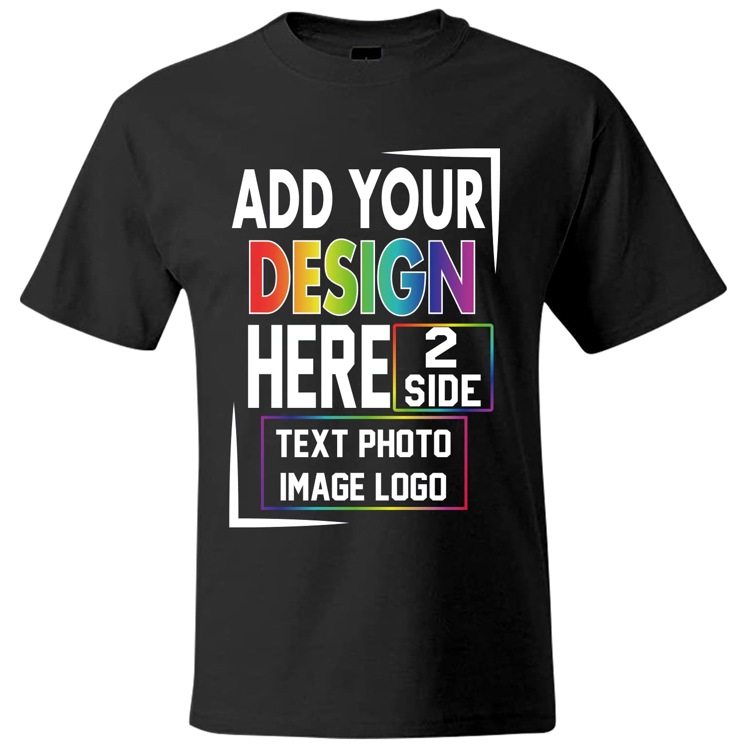 Custom T-Shirts for Men & Women - Design Your Own Personalized Crew Neck Tee - Perfect for Gifts, Events & Everyday Wear