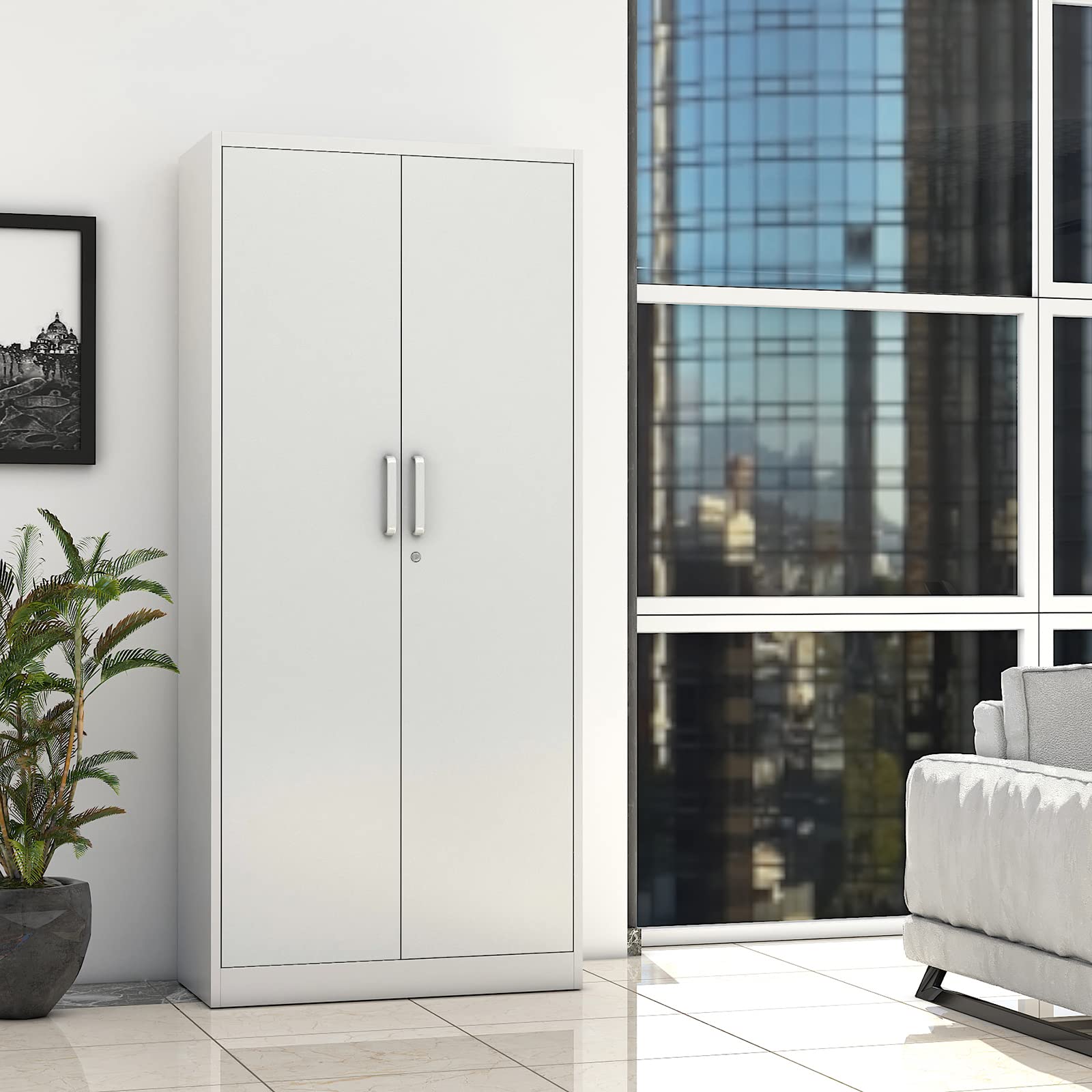 STANI Lateral File Cabinet - Metal Storage Cabinet with Adjustable Shelf & Lockable Drawer | Home Office & School Filing Solution | Perfect for Document Organization & Office Supplies Storage