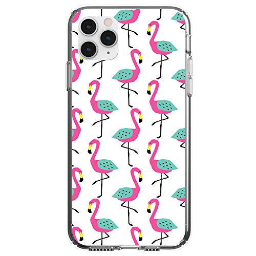 Summer Graphics - Flamingo Pattern - Pink On Clear Case