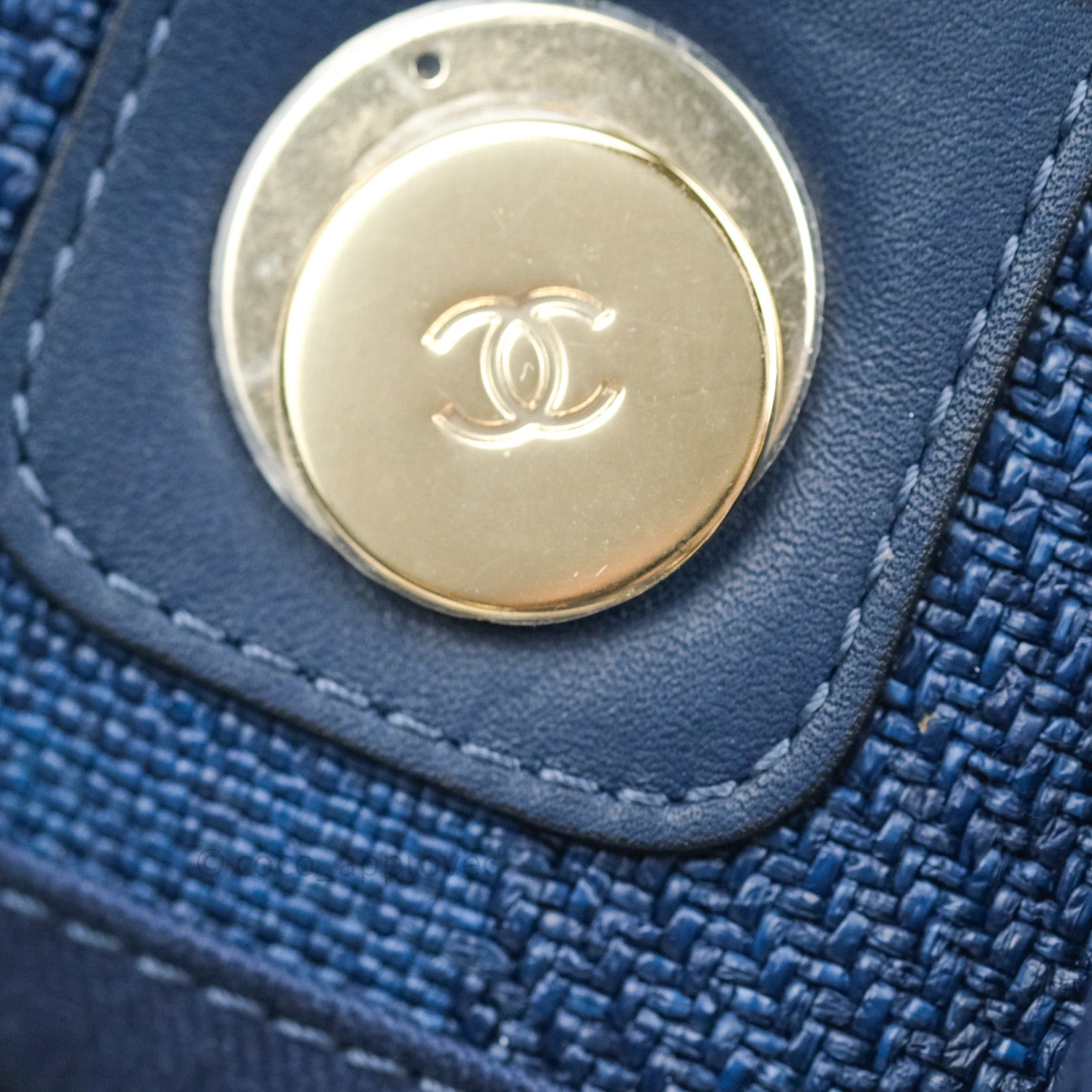 Chanel Canvas Large Deauville Tote Bag Navy Blue Striped 20S - Luxury Designer Beach Tote for Women, Perfect for Travel, Shopping & Everyday Use