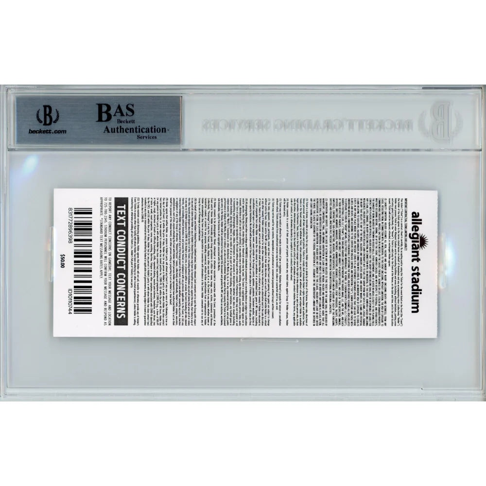 Authentic Las Vegas Raiders 2020 Signed Game Ticket - Josh Jacobs, Darren Waller & Alec Ingold vs LA Rams with BAS COA - Perfect for NFL Memorabilia Collectors & Raiders Fans Display