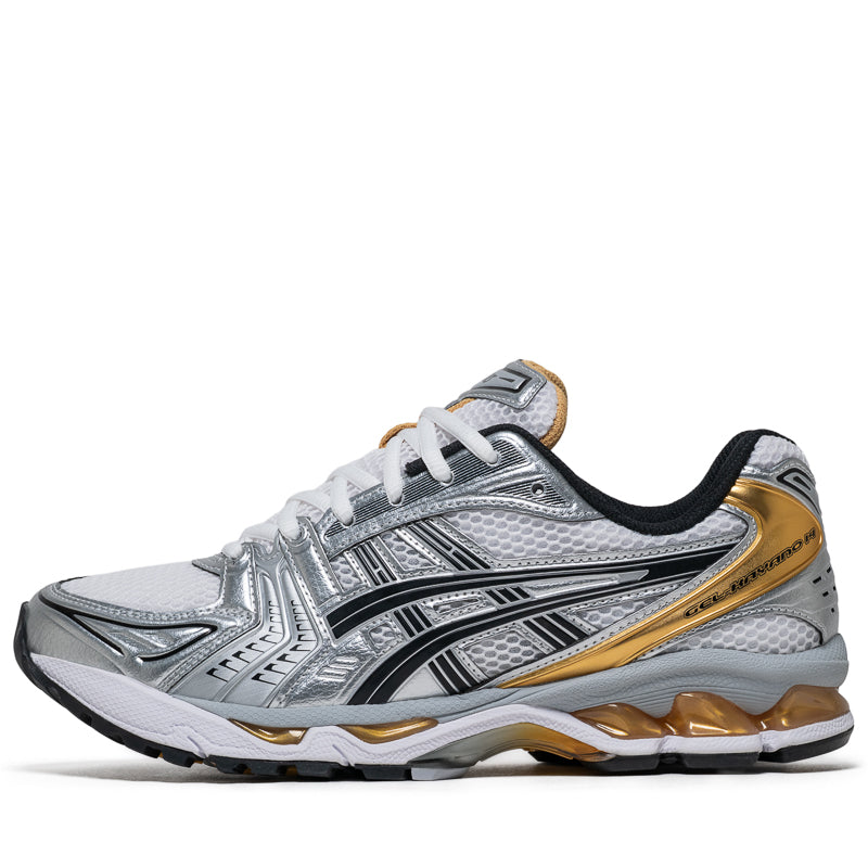 ASICS Gel-Kayano 14 Running Shoes for Men & Women - White/Pure Gold - Lightweight Cushioned Sneakers for Jogging, Gym Workouts & Everyday Wear