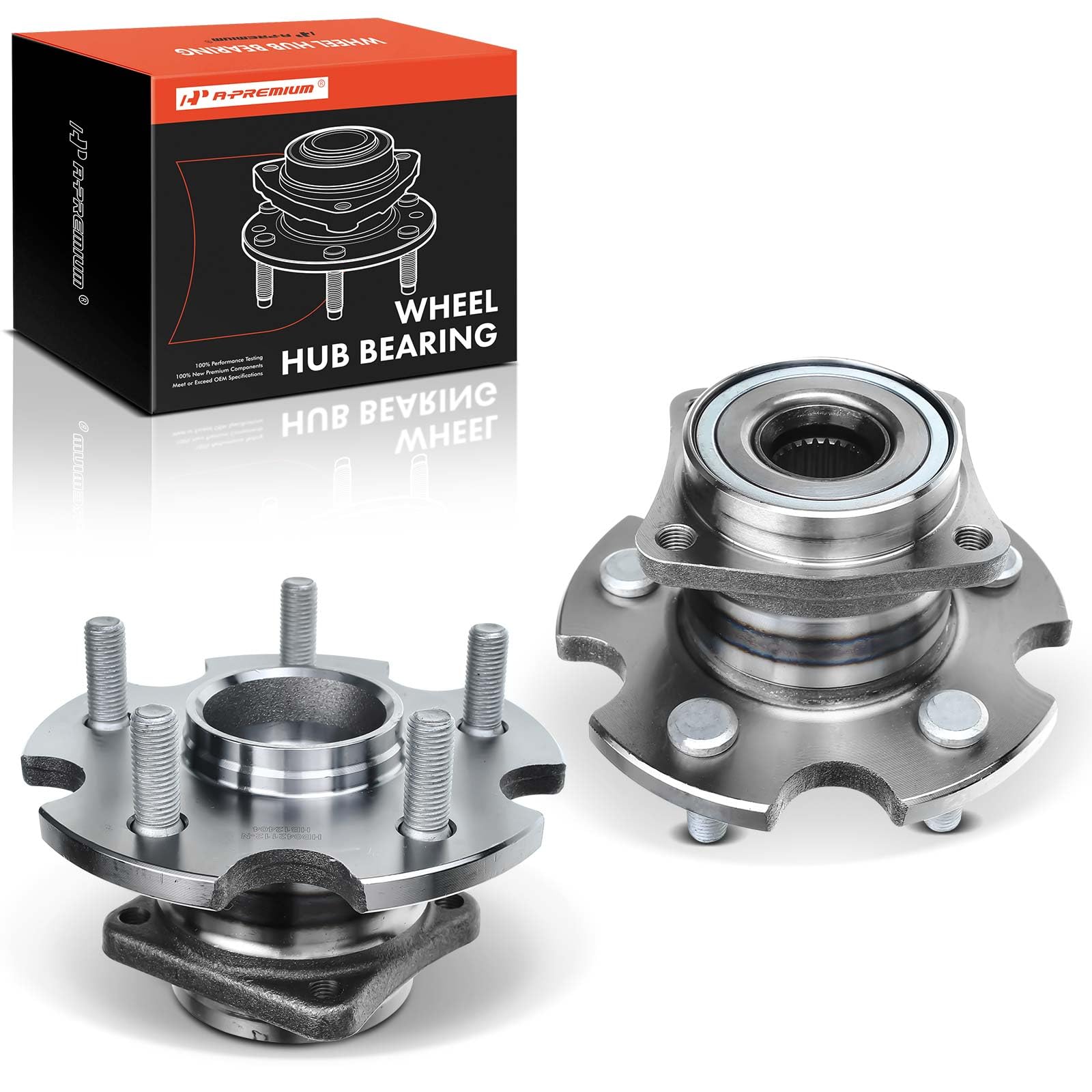 Premium 2-Pack Rear Wheel Bearing & Hub Assembly - 5-Lug Fit for 2009-2013 Toyota Matrix & 2009-2010 Pontiac Vibe (AWD Models Only) - Durable Replacement for Smooth & Quiet Driving, Perfect for City Commutes & Road Trips