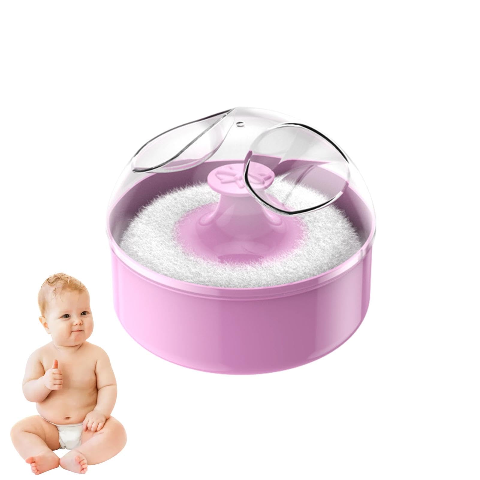 Premium Powder Puff Set - Portable Talcum Powder Puff Box with Hygienic Applicator | Dustproof Empty Powder Dispenser for Travel & Home | Perfect for Makeup Touch-Ups, Baby Care & Body Powder Application