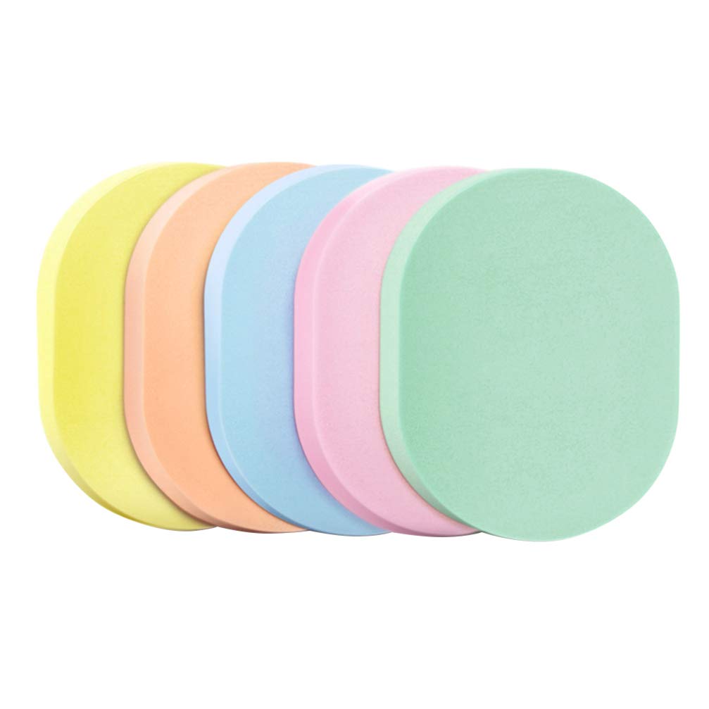 ARTIBETTER 5-Piece Makeup Sponge Set - Soft Blending Sponge for Foundation, Concealer & Powder | Colorful Facial Cleansing & Makeup Removal Sponge | Compressed Cosmetic Puff for Daily Cleansing & Gentle Exfoliation (Mixed Colors) | Perfect for Home, Travel & Professional Makeup Application