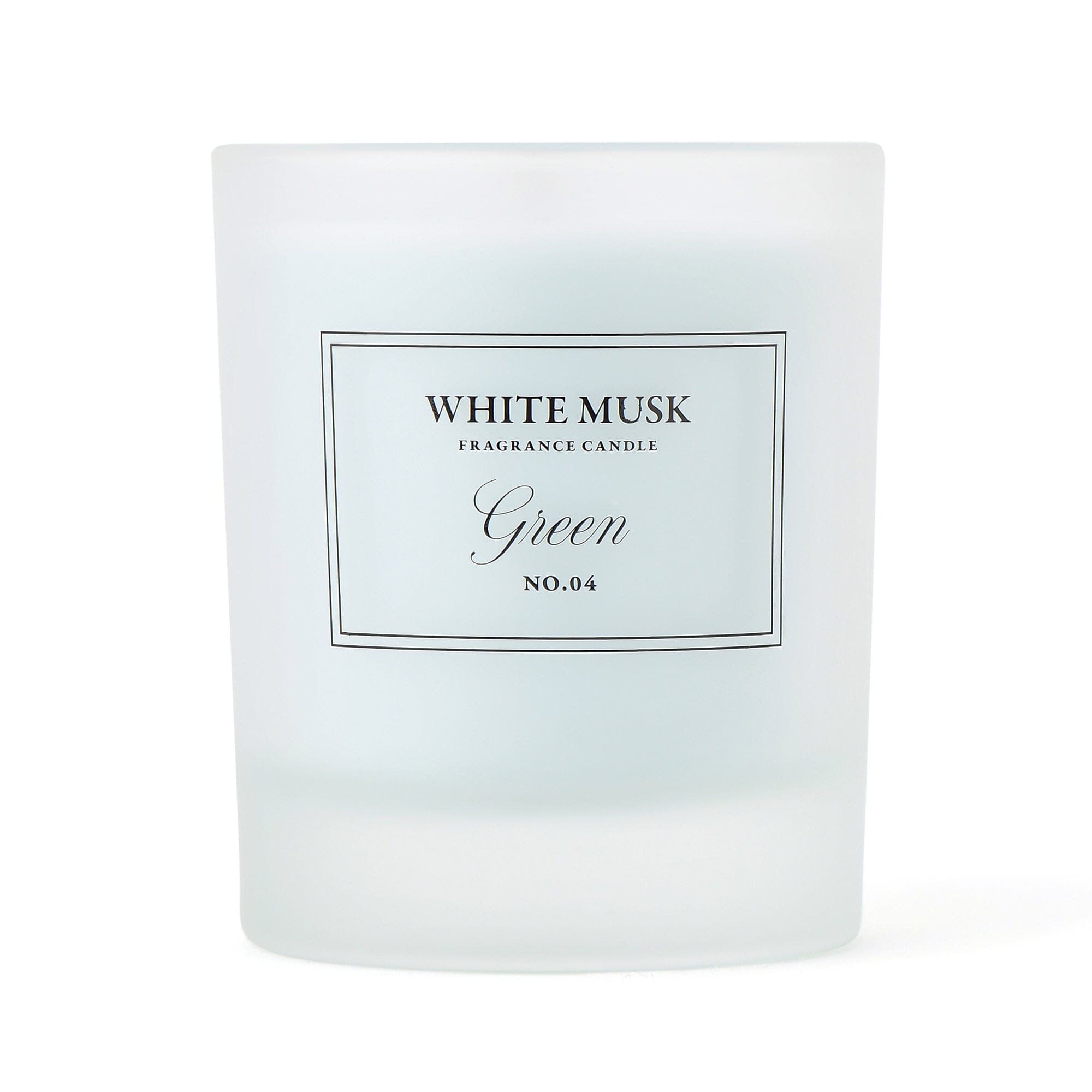 Classic White Musk Green Flower Scented Candle - Home Decor, Aromatherapy & Relaxation Gift for Bathroom, Bedroom & Living Room
