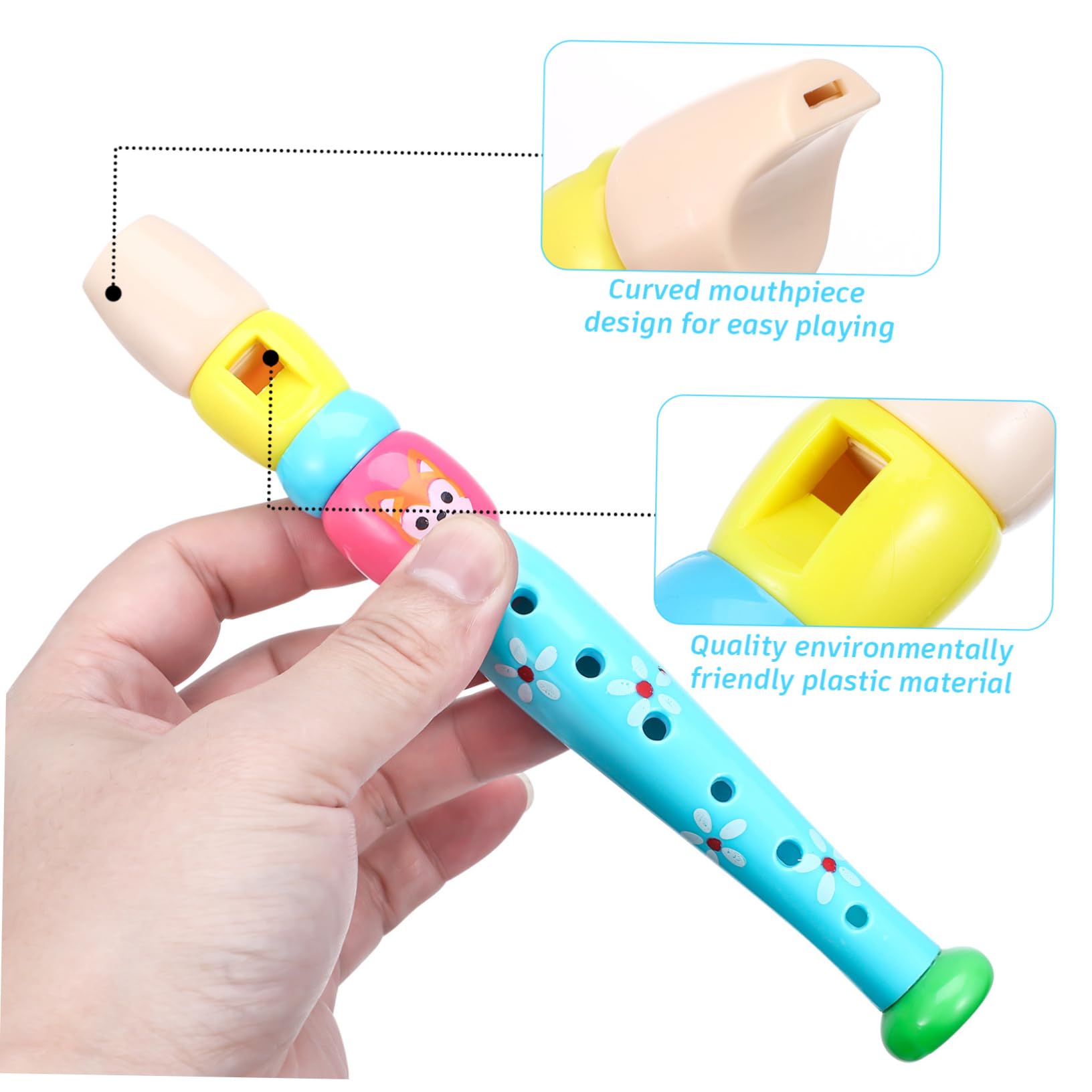 2-Piece Recorder Flute Toy Set for Kids - Plastic Clarinet & Saxophone Musical Instruments with Recordable Buttons - Fun Educational Toys for Toddlers & Beginners - Perfect for Music Lessons, Playtime & Early Childhood Development