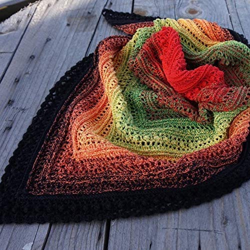 Soft Rainbow Crochet Yarn - 55% Cotton 45% Acrylic, 250g/1094yds, Multicolor Sport Weight Yarn for Knitting & Crocheting - Perfect for Spring/Summer Scarves, Baby Blankets & DIY Crafts