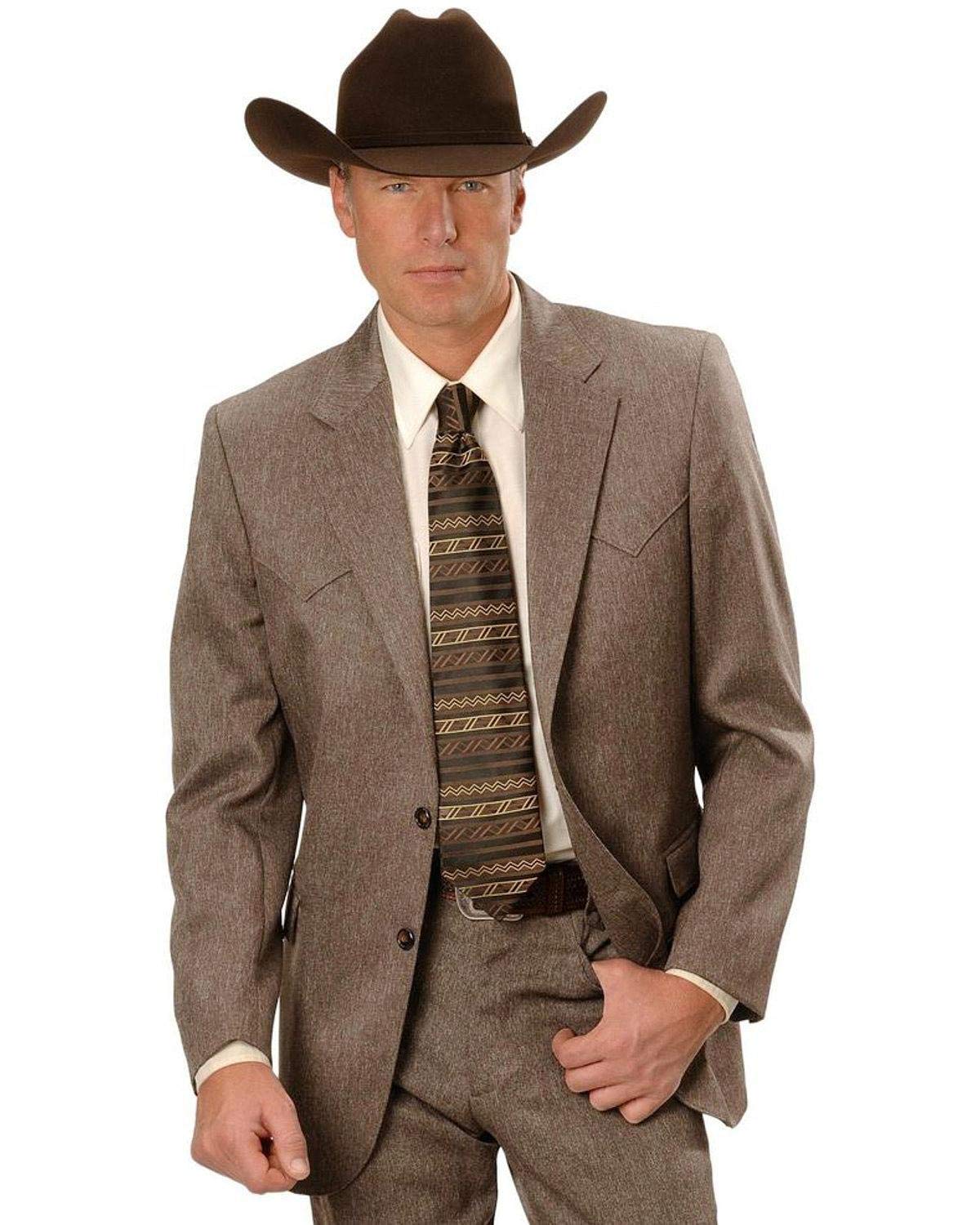 Circle S Men's Lubbock Suit Coat - Short, Regular & Tall Sizes - Taupe Color | Perfect for Business Meetings, Weddings & Formal Events