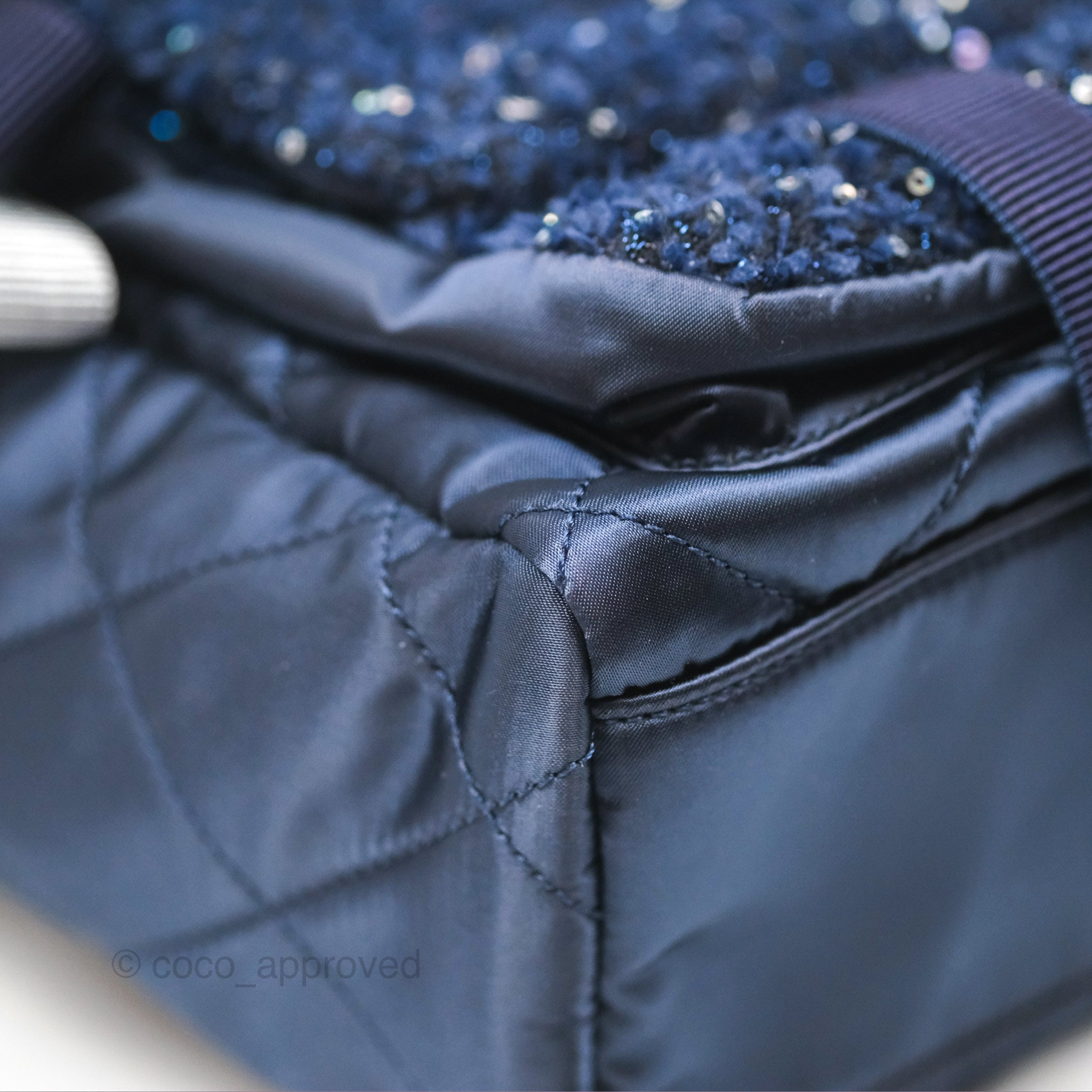 Chanel Astronaut Essentials Backpack - Navy Blue Tweed & Nylon Luxury Designer Backpack for Women | Perfect for Travel, Work & Everyday Use