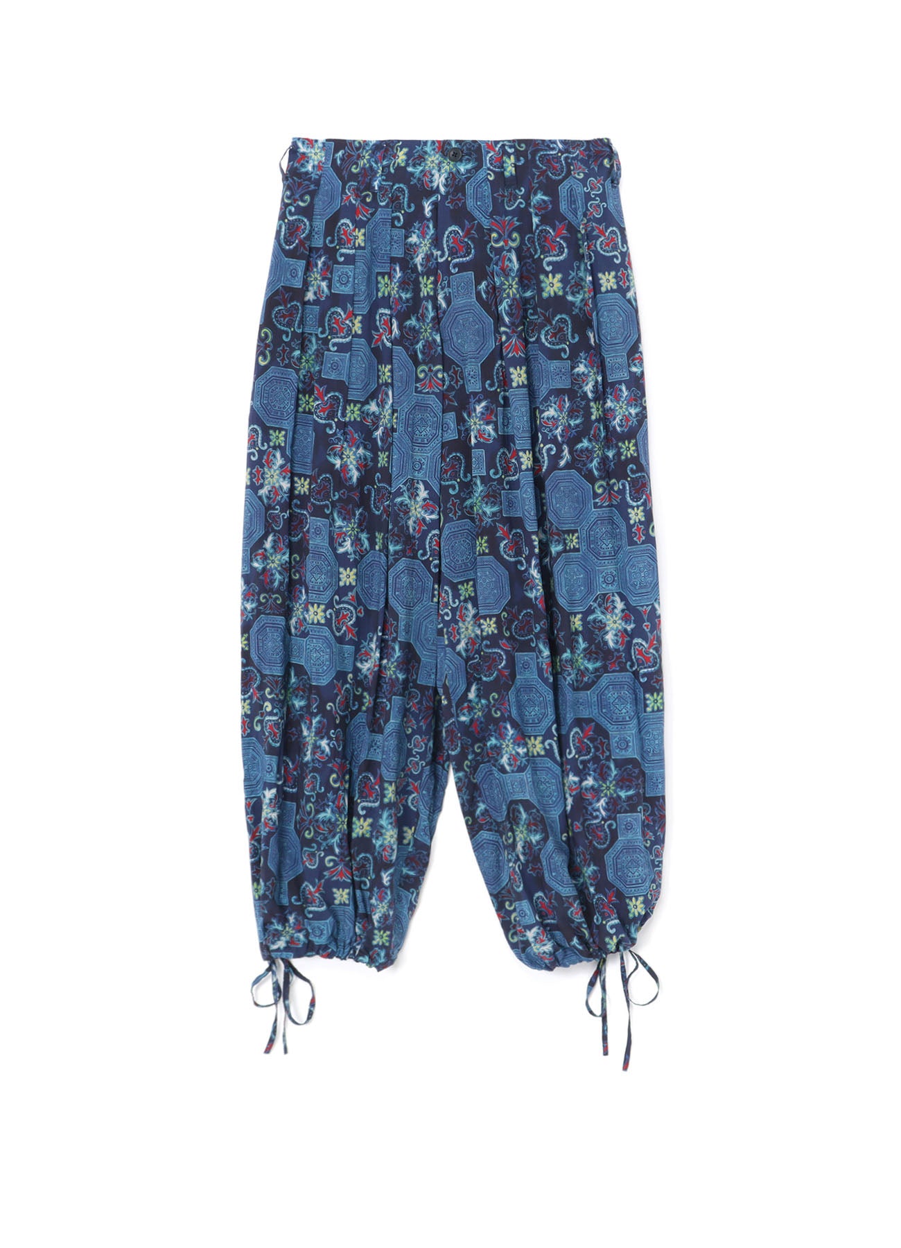 Chinoiserie B Printed Drawstring Balloon Pants - Stylish & Comfortable Loungewear for Women, Perfect for Yoga, Travel & Casual Wear