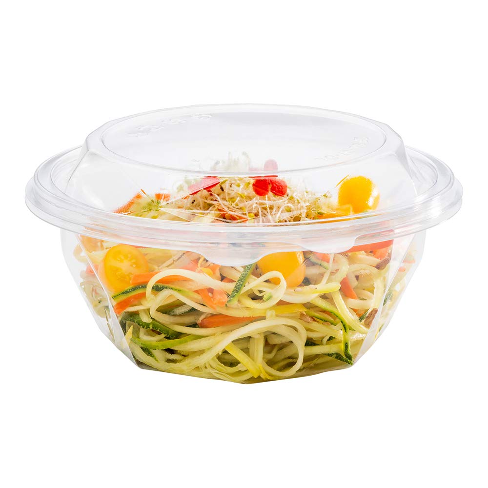 Restaurantware 500 Pack Clear PLA Plastic Takeout Cup Lids - Fits 24oz & 32oz Containers, Eco-Friendly Disposable To-Go Lids for Coffee Shops, Restaurants & Food Delivery Services