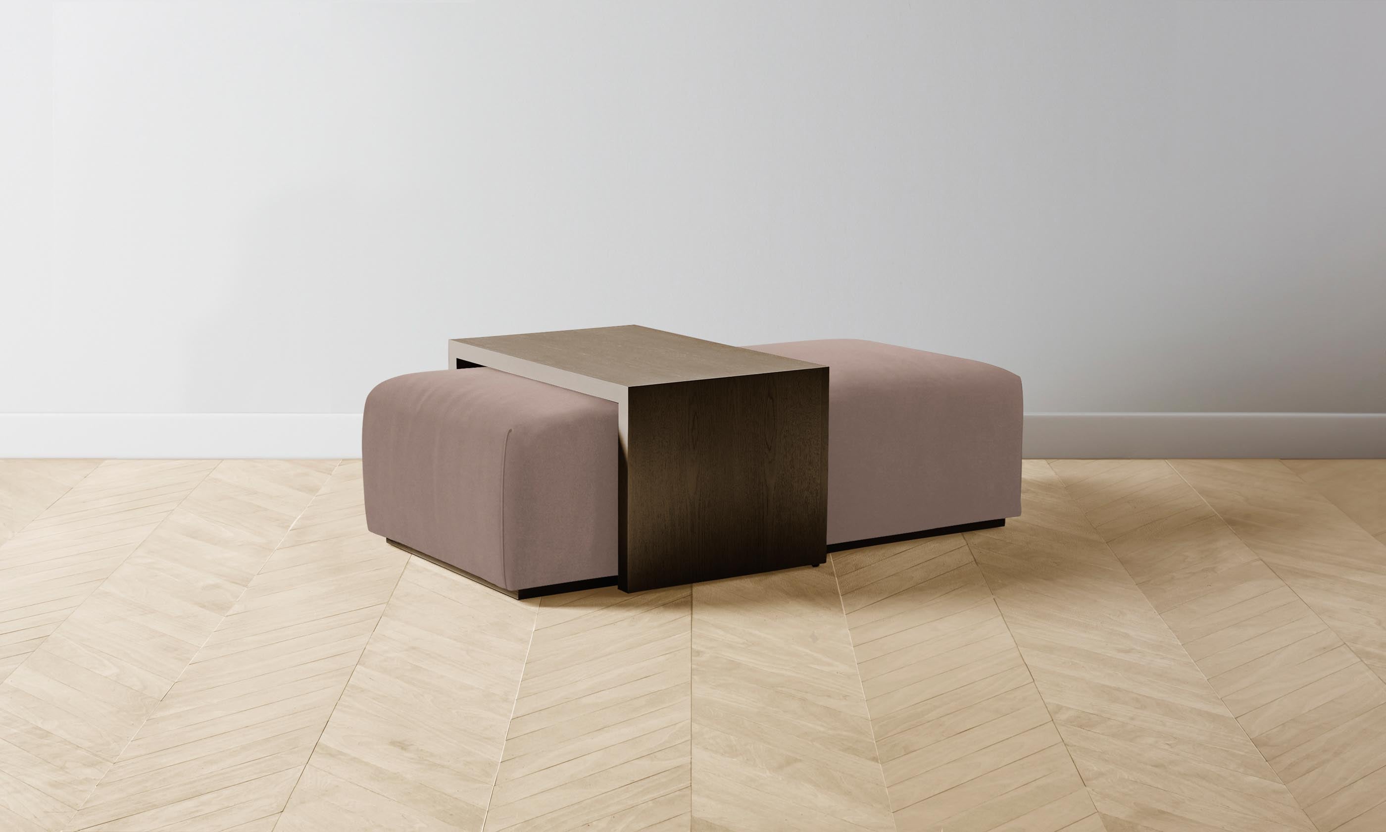Luxury Mohair Peony Bowery Ottoman - Elegant Footstool for Living Room, Bedroom & Lounge - Perfect for Relaxing & Home Decor