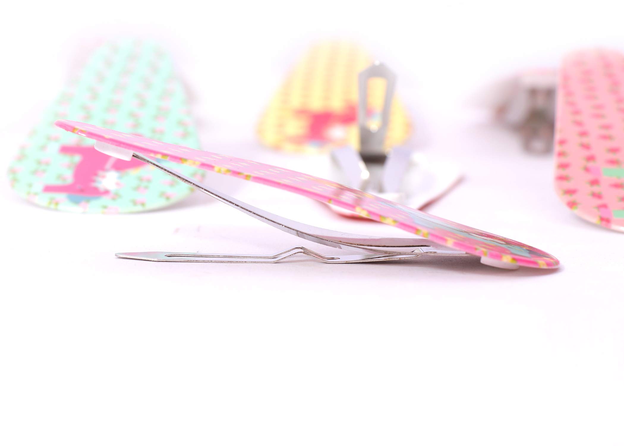 Shivarth Small Tic Tac Hair Pins - Premium Metal Triangular Hair Clips for Women, Girls & Baby (10-Piece Multi-Color Set) - Perfect for School, Parties & Daily Hair Styling