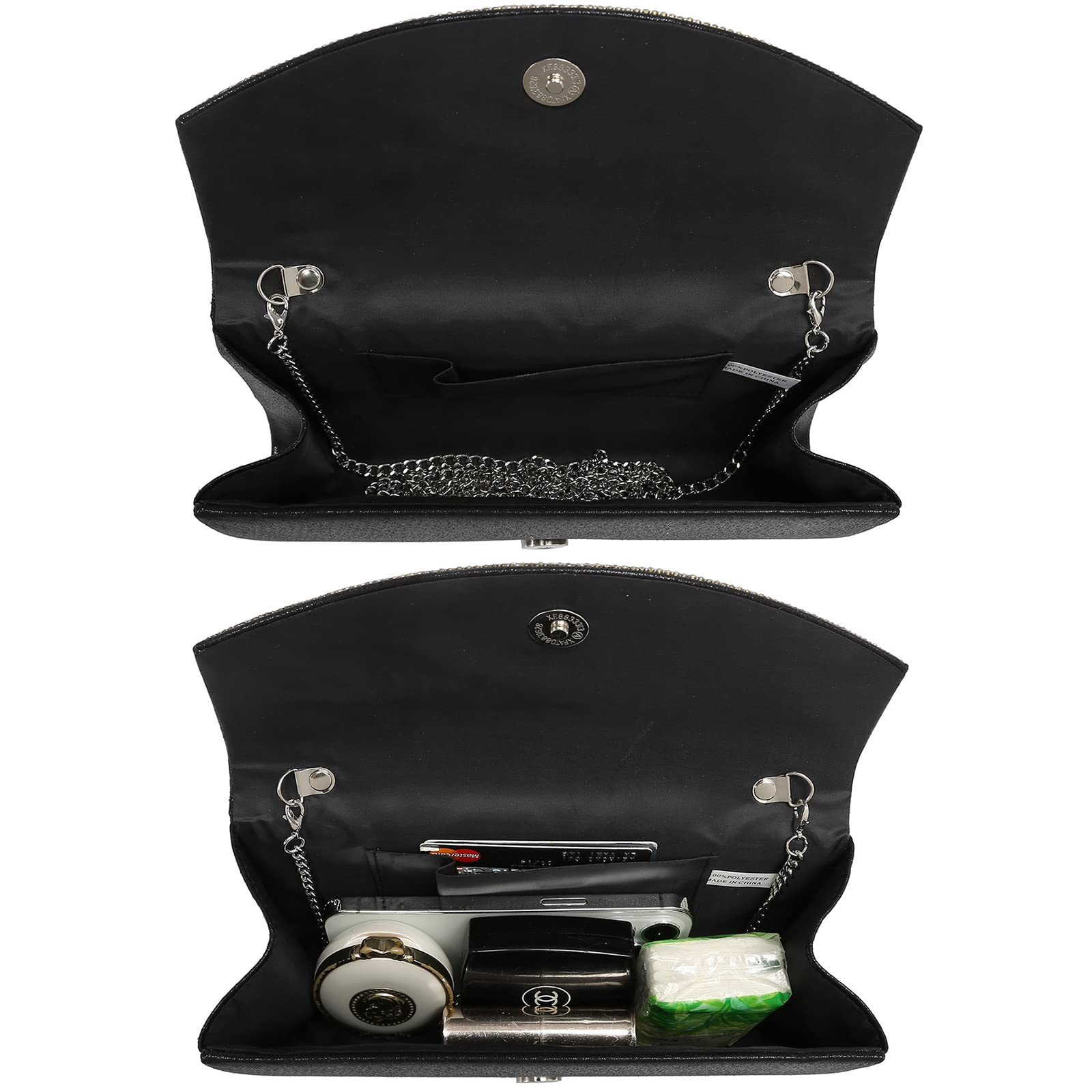 Dasein Women's Rhinestone Clutch Purse - Elegant Evening Bag for Wedding, Party, Prom & Formal Events | Perfect for Brides, Bridesmaids & Special Occasions