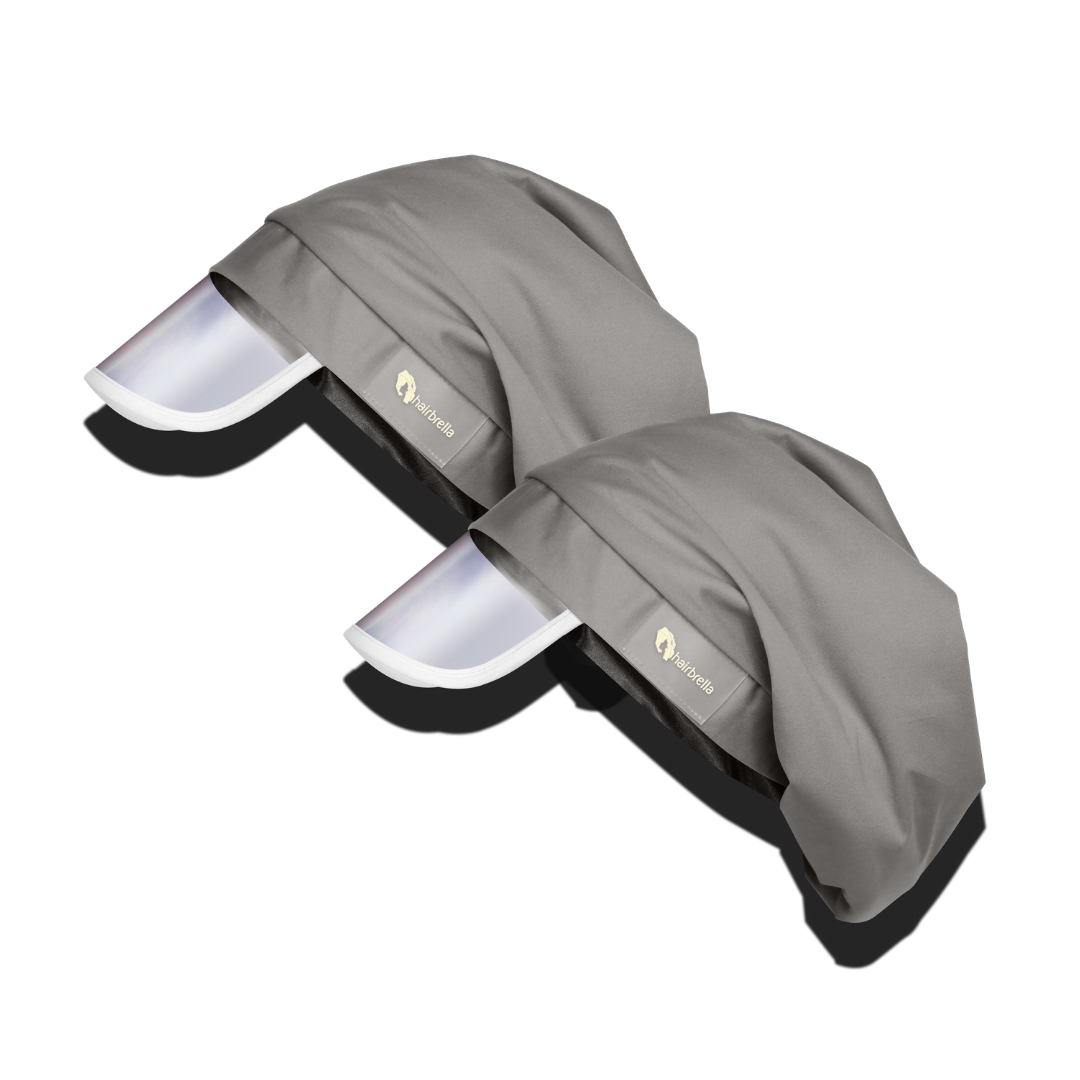 Hairbrella Classic Satin Lined Rain Hat Bundle (2 Pack) - Waterproof & Stylish Hair Protection for Women - Perfect for Rainy Days, Commuting & Outdoor Activities