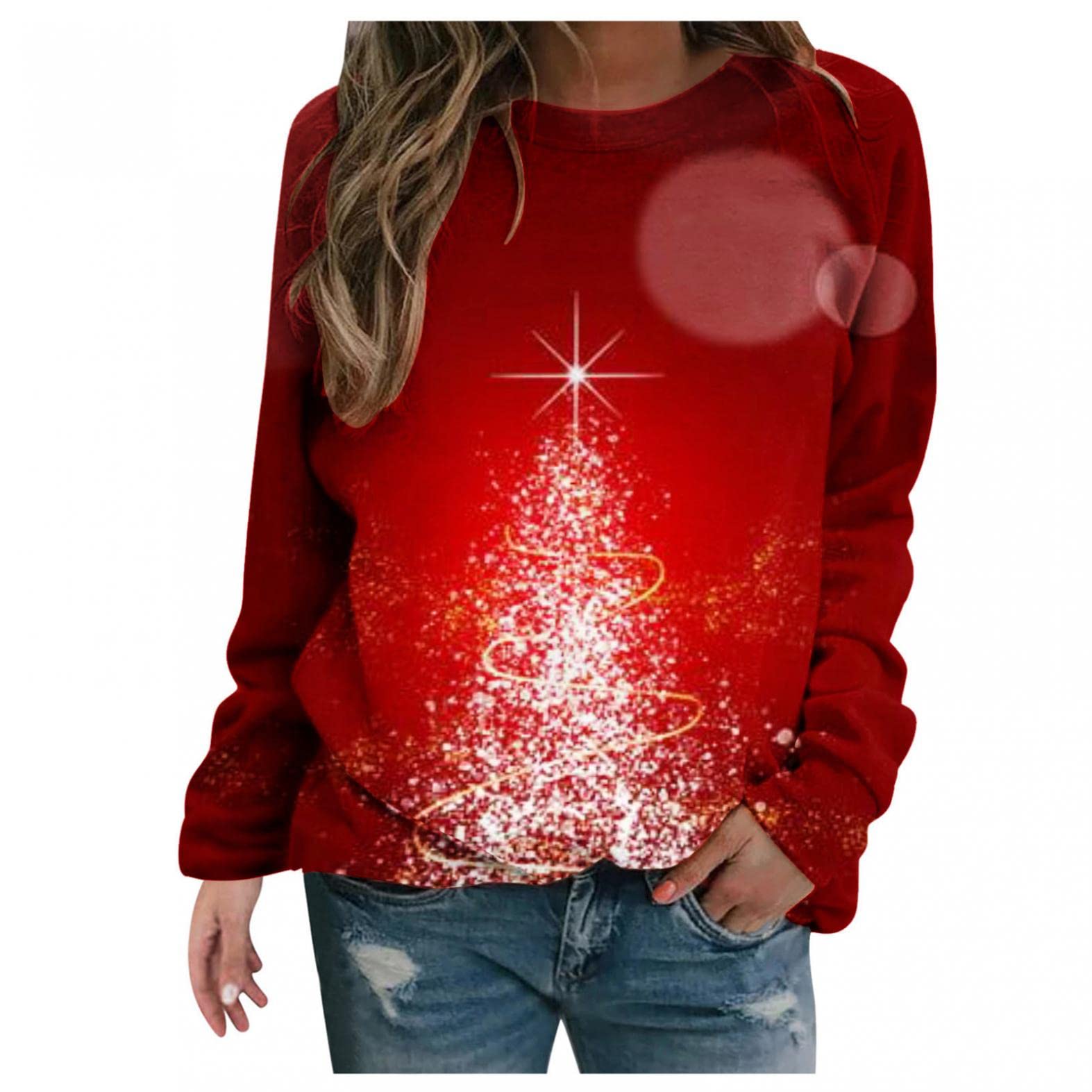 Women's Chunky Knit Turtleneck Pullover Sweater - Oversized Loose Fit with Long Sleeves, Christmas Red - Perfect for Holiday Parties & Winter Outfits