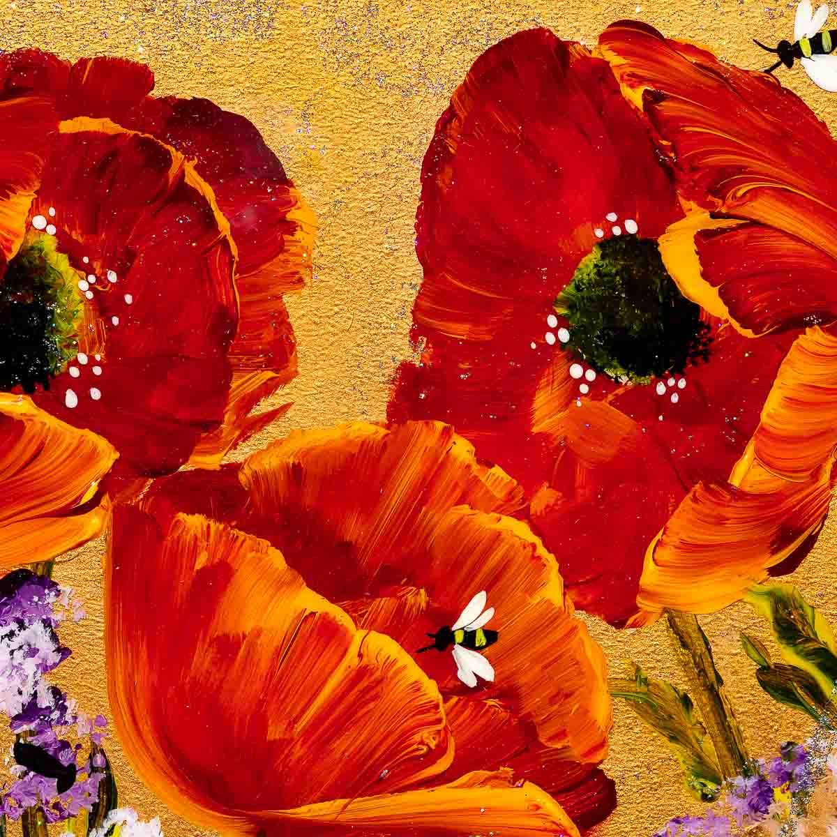 Original Poppy Flower Bouquet - Handcrafted Home Decor for Living Room, Wedding, and Special Occasions | Perfect Gift Idea
