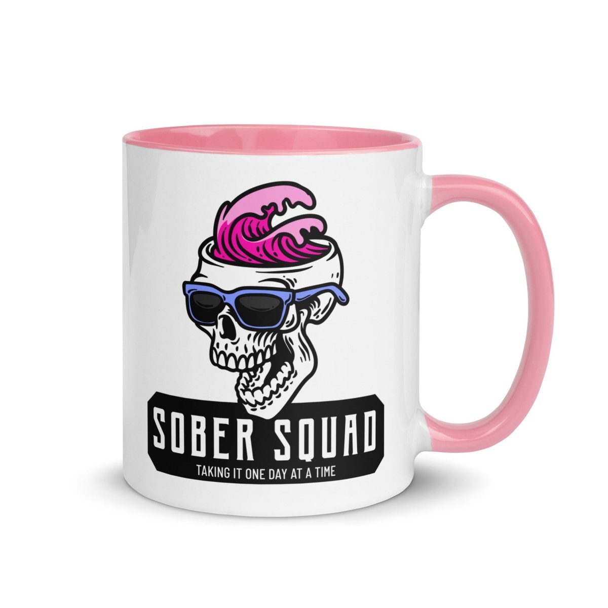 Sober Squad Skull Wave Coffee Mug - Gothic Design Ceramic Cup for Tea, Coffee & Hot Drinks - Perfect for Halloween, Home Decor & Office Use