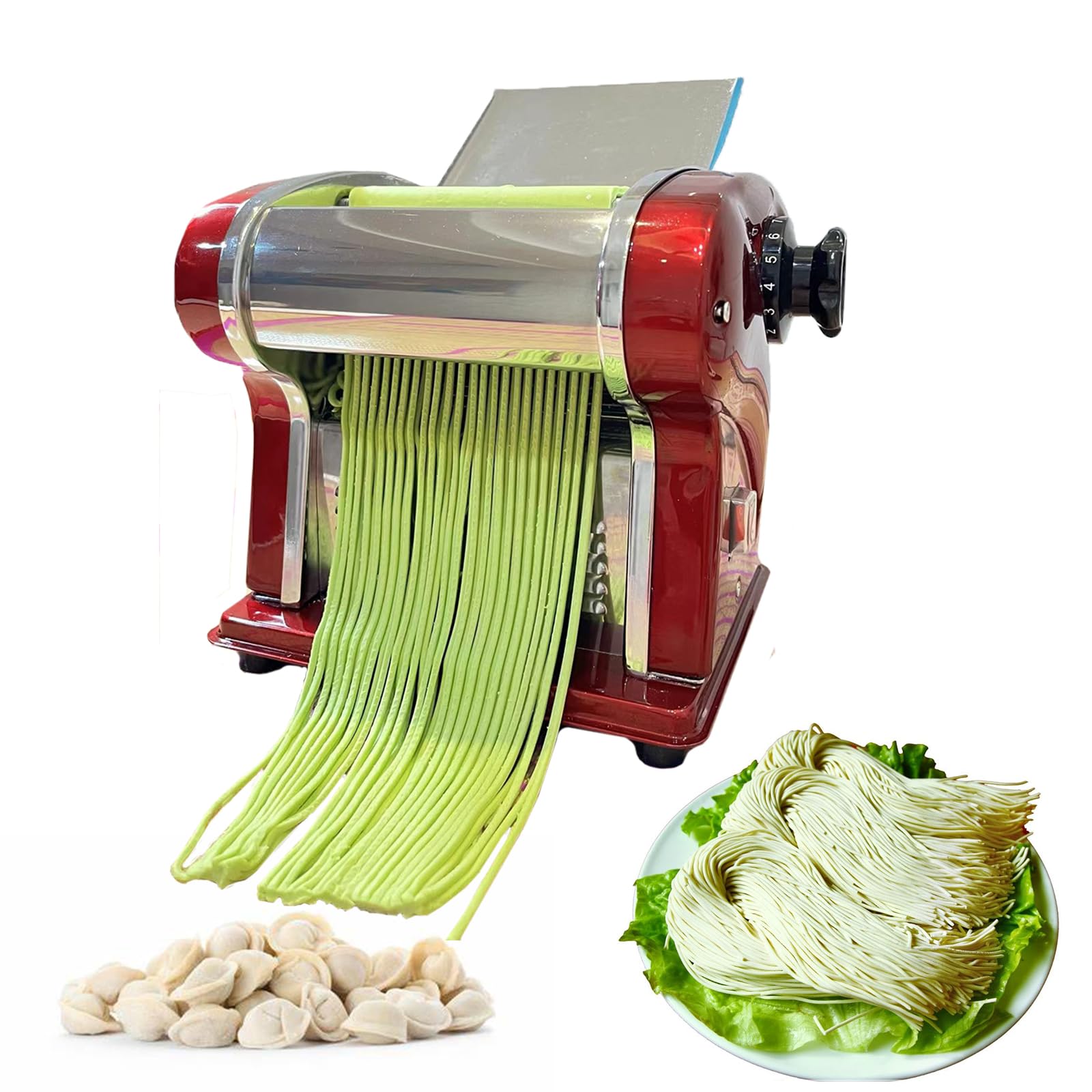 XINGYUEXUAN Electric Pasta Maker Machine - Automatic Dough Roller with 2.5mm Spaghetti Blade for Fresh Homemade Noodles | Perfect for Italian Restaurants & Home Kitchens