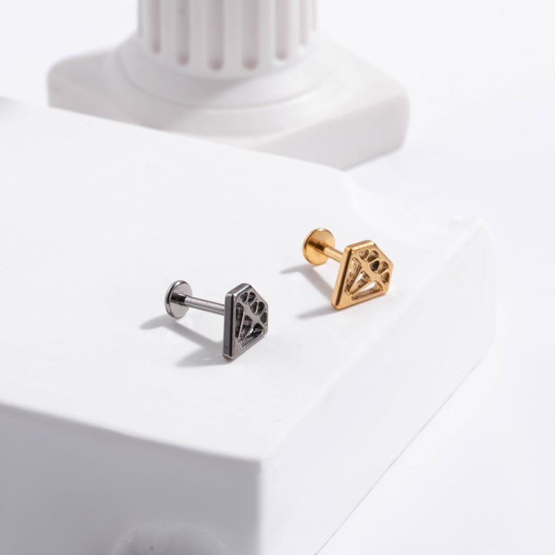 16G Cartilage Titanium Earrings with Diamond Accents - Tiny Hypoallergenic Stud Earrings for Women | Perfect for Daily Wear, Special Occasions & Sensitive Ears | HSPJ541
