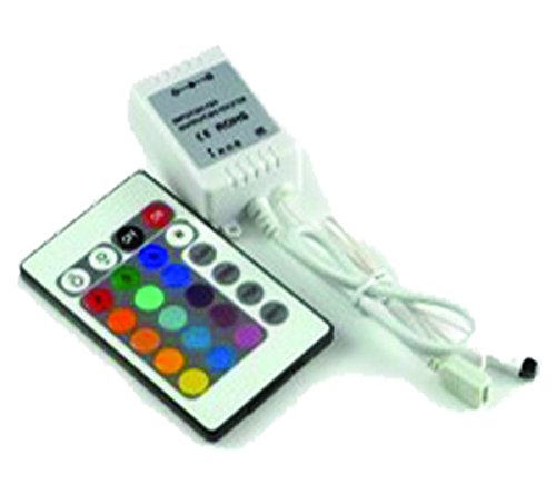 Westgate LEDR-CTRL-24K RGB LED Light Controller - 24 Key Remote for Color Changing Lights | Perfect for Home Decor, Parties, and Stage Lighting