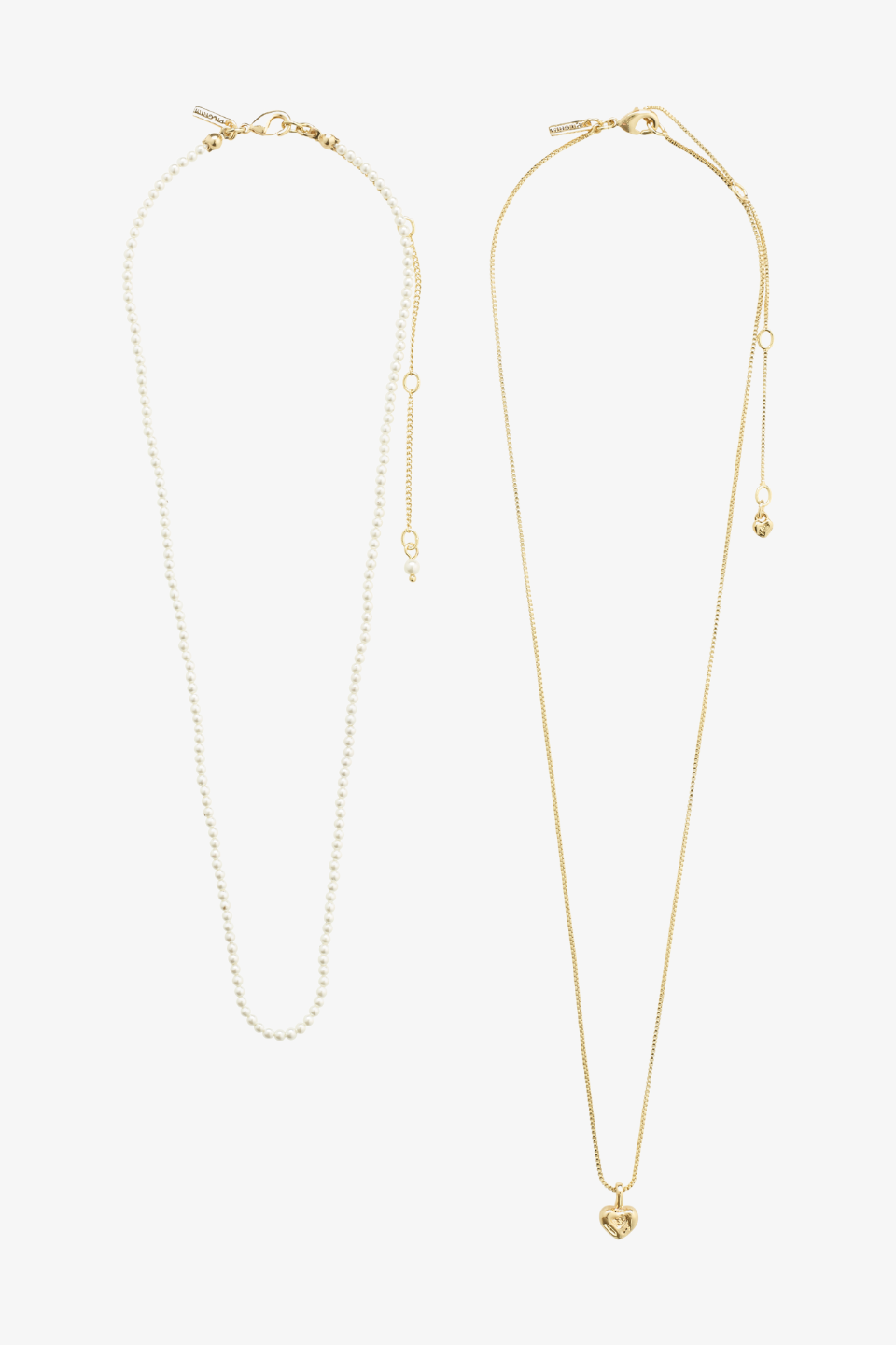 Arlet Heart Pendant Necklace - 14K Gold Plated Double Layer Chain for Women | Perfect Gift for Valentine's Day, Anniversary & Romantic Occasions
