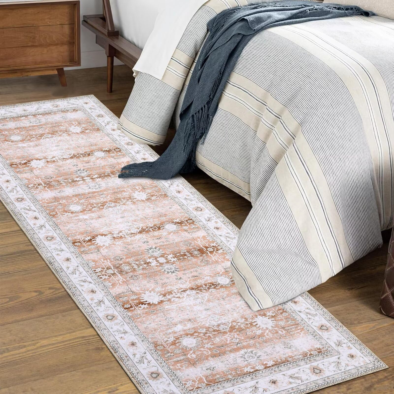 GARVEE 2x6 Runner Rugs - Soft Washable Boho Indoor Carpet for Living Room, Bedroom, Dining Room, Kitchen, Office & Nursery | Foldable Easy Care Floor Mat - Perfect for High Traffic Areas & Cozy Home Decor