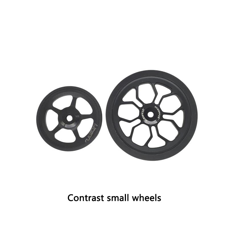 Brompton Folding Bike Large Easy Wheels 80mm Gold - Smooth Rolling Upgrade for Commuting & Travel Accessories