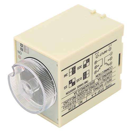 Adjustable Knob Timer Relay - PC Shell with Clear Scale & Alloy Contacts for Device Control | Perfect for Home Automation, Industrial Equipment & DIY Electrical Projects