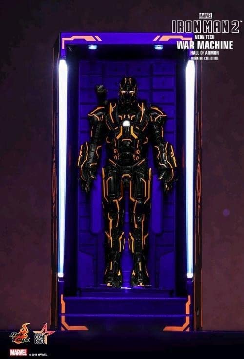 Hot Toys Neon Tech War Machine with Hall of Armor - 12