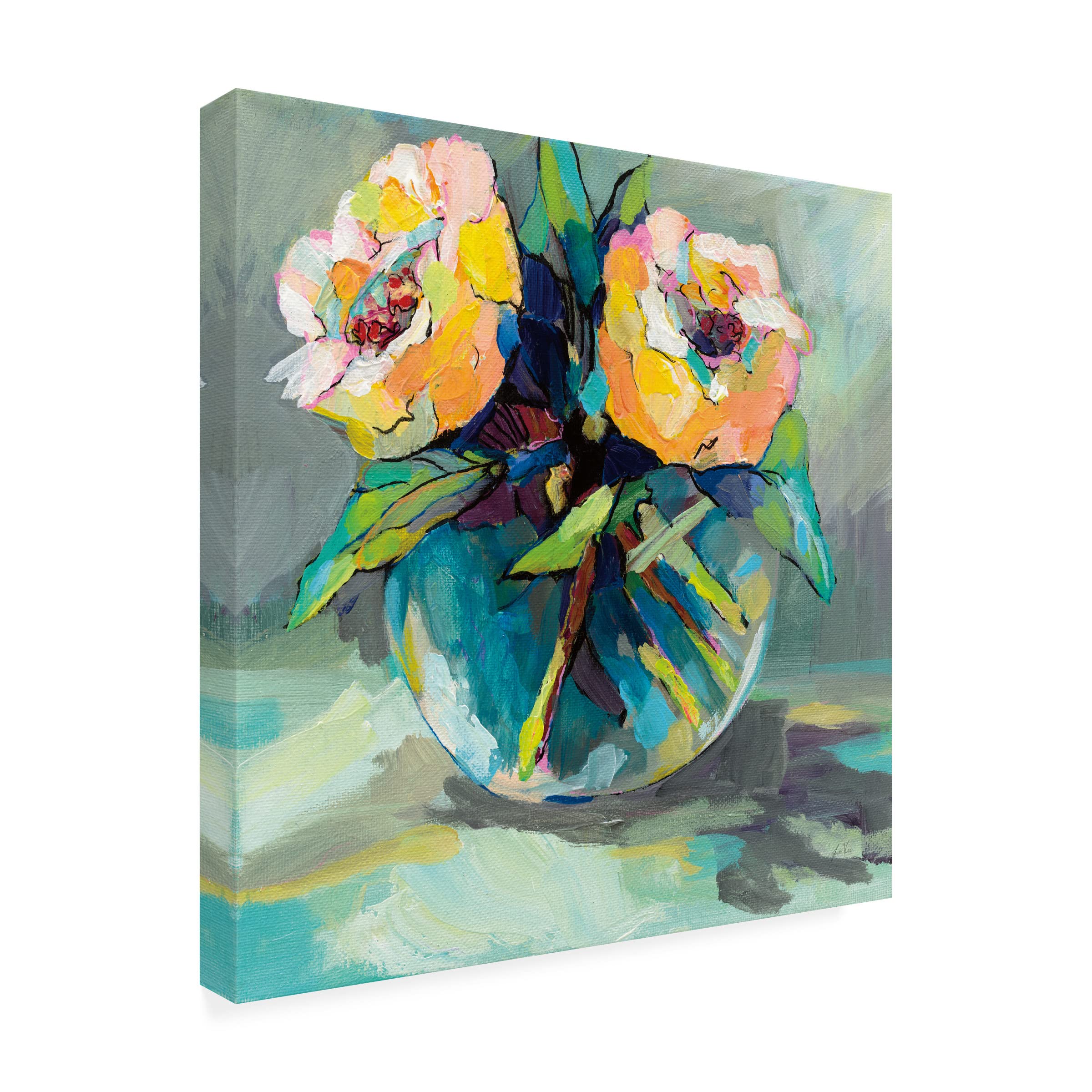 Jeanette Vertentes 'Twins' 18x18 Canvas Wall Art Print - Modern Home Decor for Living Room, Bedroom & Office | Trademark Fine Art Collection