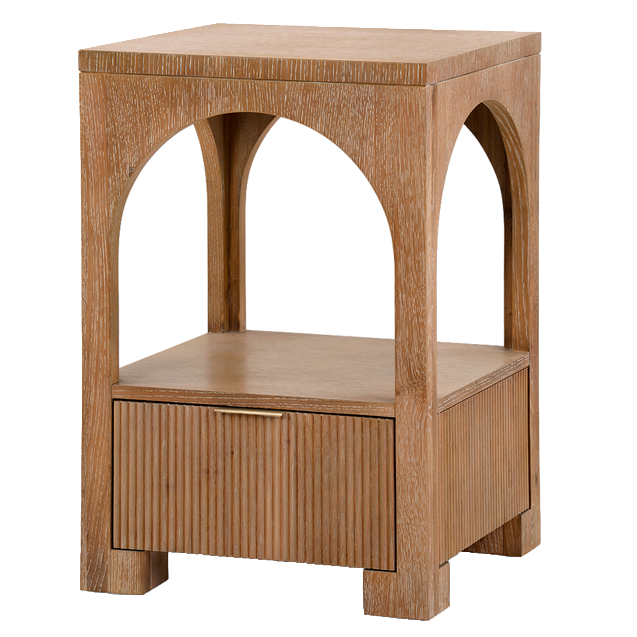 Arcadia Soft Glow Oak Side End Table - Nightstand or Living Room Accent Table - Perfect for Bedroom, Living Room & Office Decor