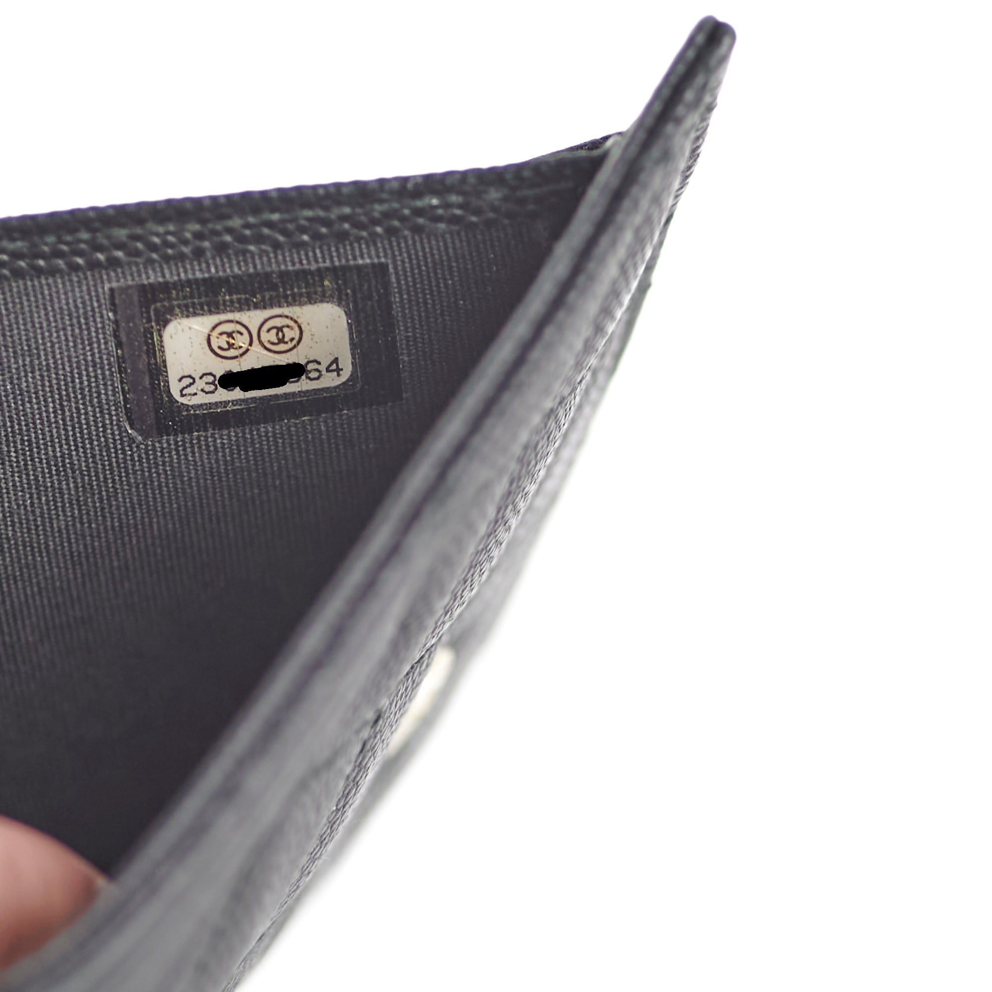 Chanel Boy Compact Caviar Black Leather Wallet for Women - Luxury Designer Card Holder & Coin Purse - Perfect for Everyday Use, Travel, and Special Occasions
