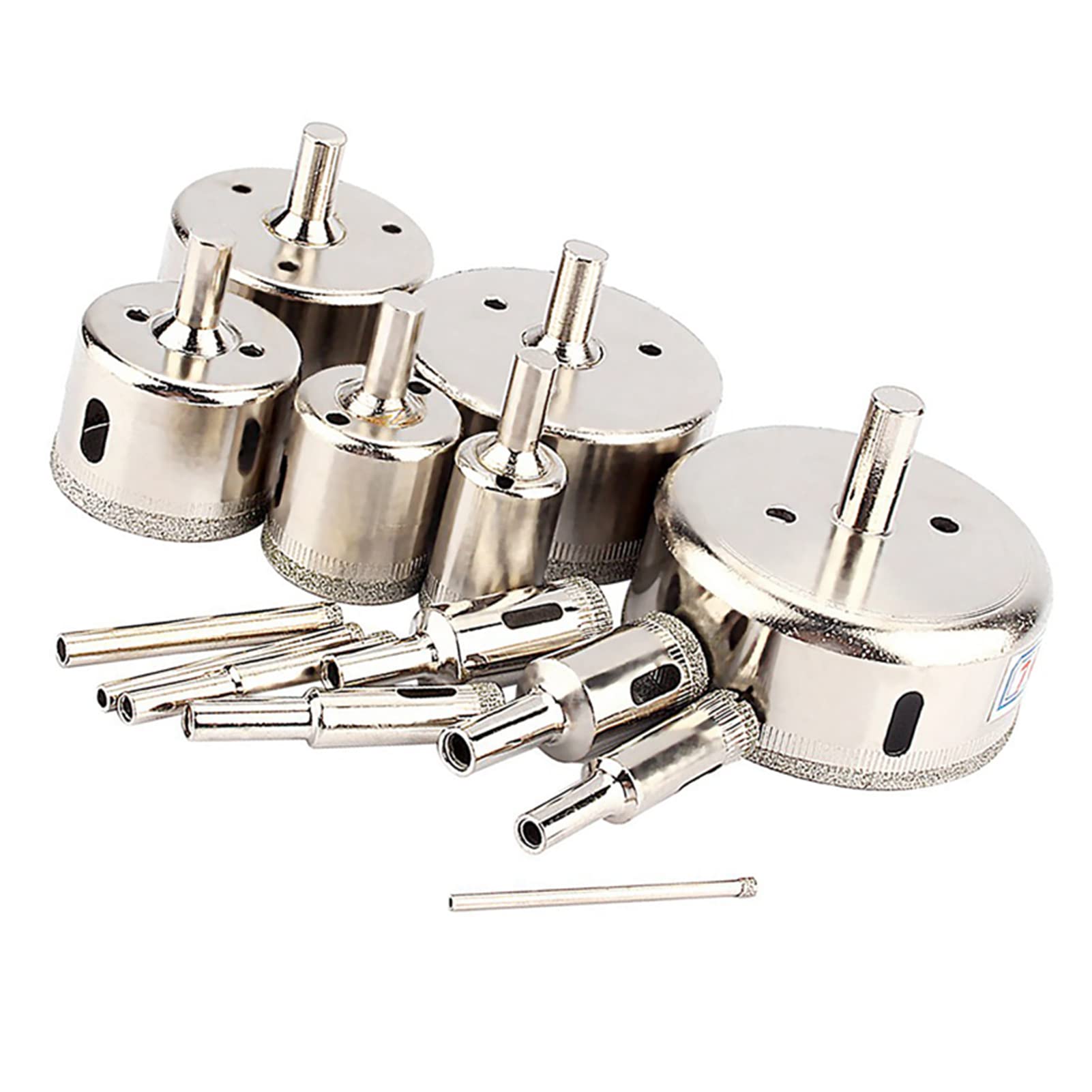 14Pcs Coated Hole Saw Drill Bits Set 3-70mm for Glass Tile & Marble - Perfect for DIY & Professional Use