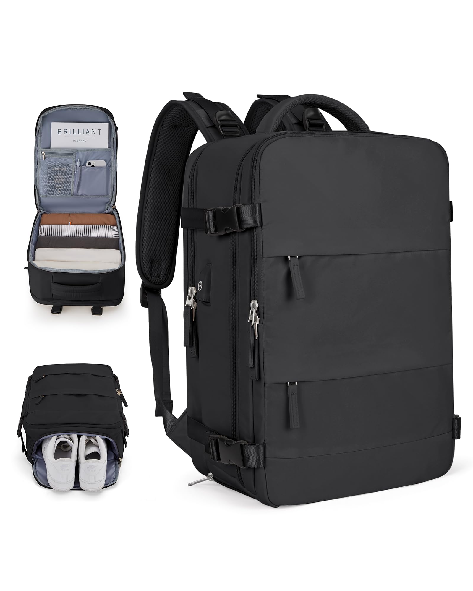 Travel Backpack for Women & Men - Airplane Carry-On with Laptop Compartment | Perfect for Business Trips & Vacations