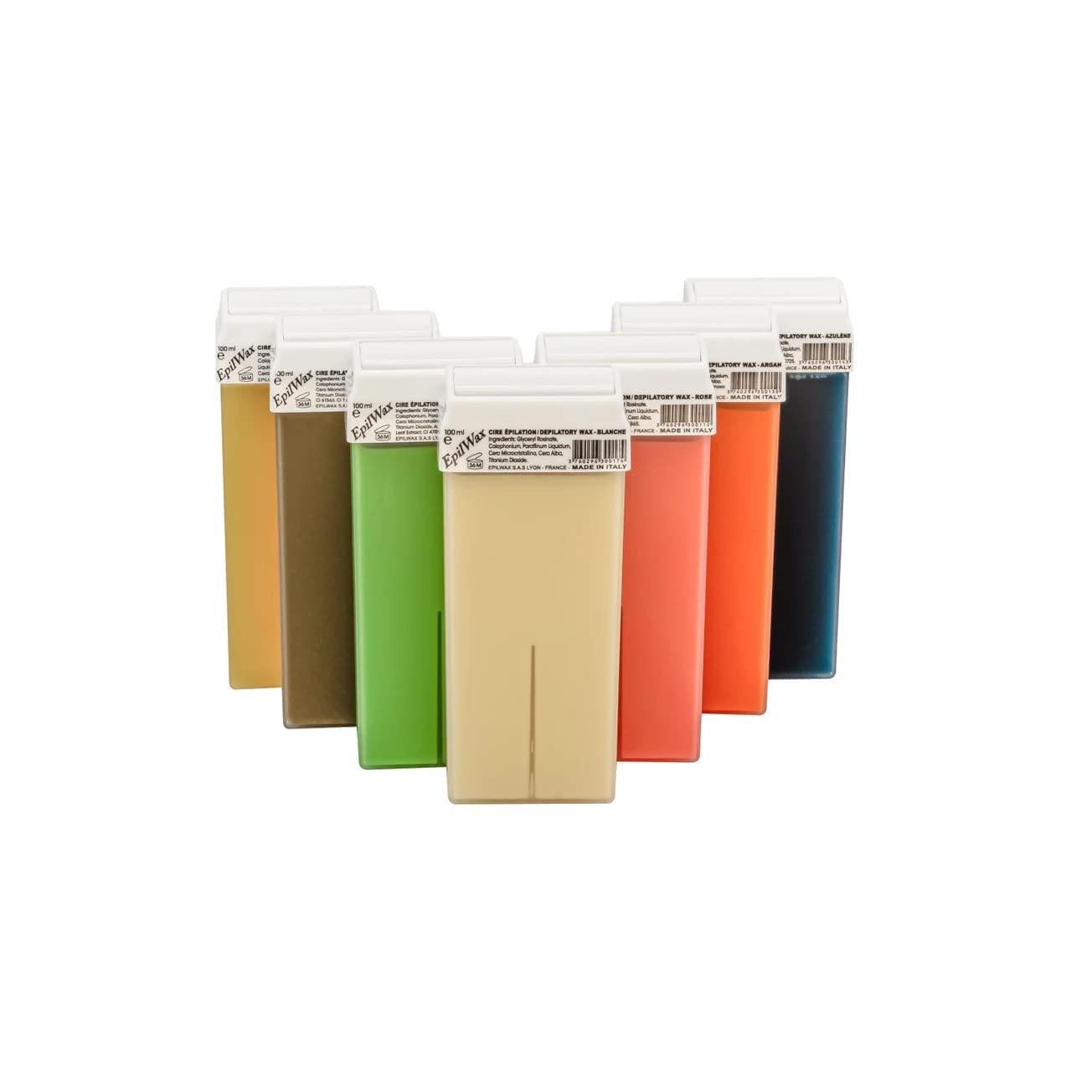 EPILWAX S.A.S Disposable Wax Roll-On Set of 24 - White Wax Strips for Legs, Armpits & Body Hair Removal - Smooth Skin at Home or Salon