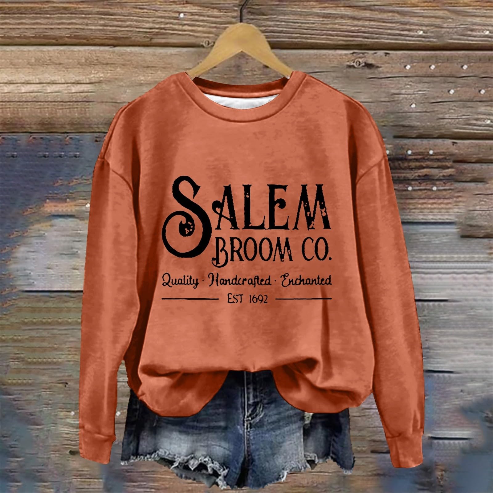 2024 Halloween Sweatshirt for Women - Casual Graphic Long Sleeve Crewneck Hoodie, Loose Comfy Fall Fashion Outfit | Perfect for Halloween Parties, Trick-or-Treating & Autumn Layering