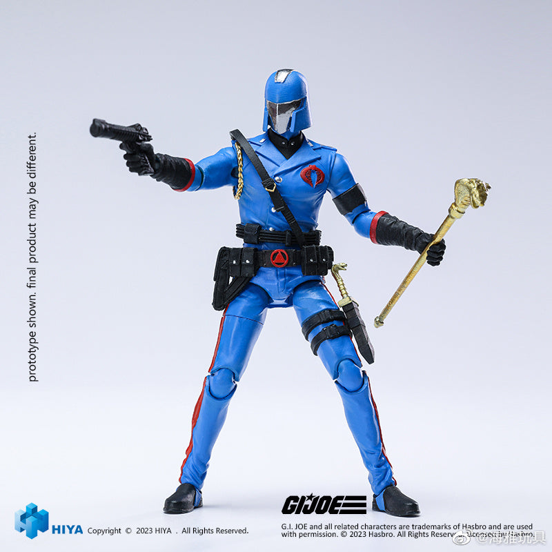 1/18 HIYA 4-Inch Action Figure - Exquisite Mini Series G.I.JOE Cobra Commander Collectible Toy for Display & Play | Military Action Figure for Collectors & Fans