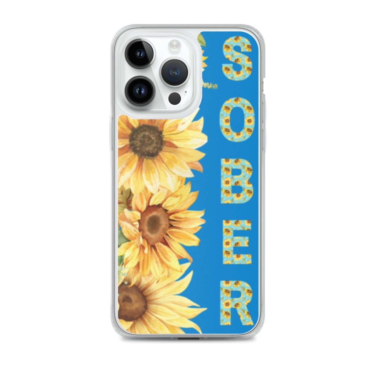 SOBER Sunflower iPhone Case with MagSafe® - Elegant Chinoiserie Floral Design for iPhone 13/14/15 Pro Max - Perfect for Everyday Use, Gift Giving & Travel Protection