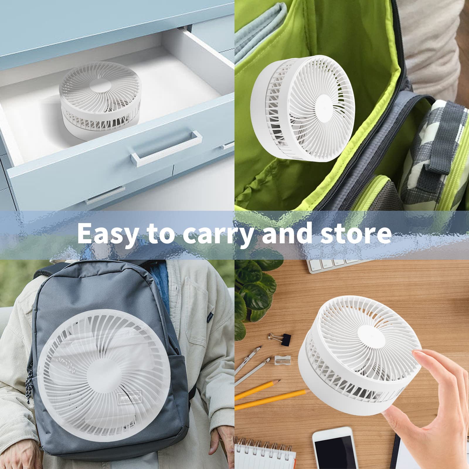 Portable Pedestal Fan with Remote Control - Foldable Standing & Desk Fan, 4 Speed Quiet Oscillating Fan with Timer for Home, Kitchen, Office, Camping & Outdoor Use | Perfect for Cooling Small Spaces & Summer Activities