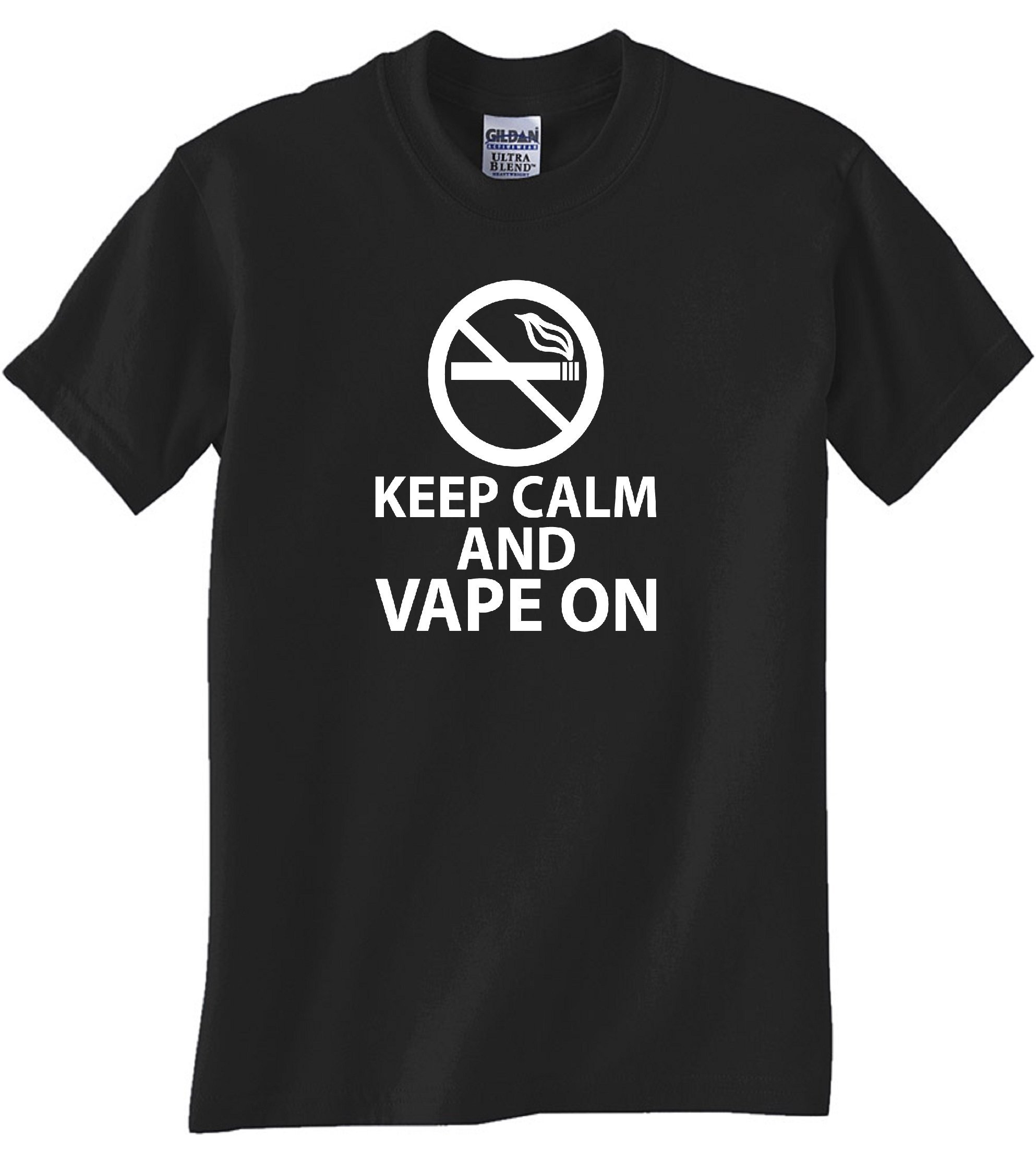Keep Calm Vape Black T-Shirt - Funny Sarcastic Graphic Tee for Vaping Enthusiasts - Perfect for Casual Wear, Parties & Vape Shops