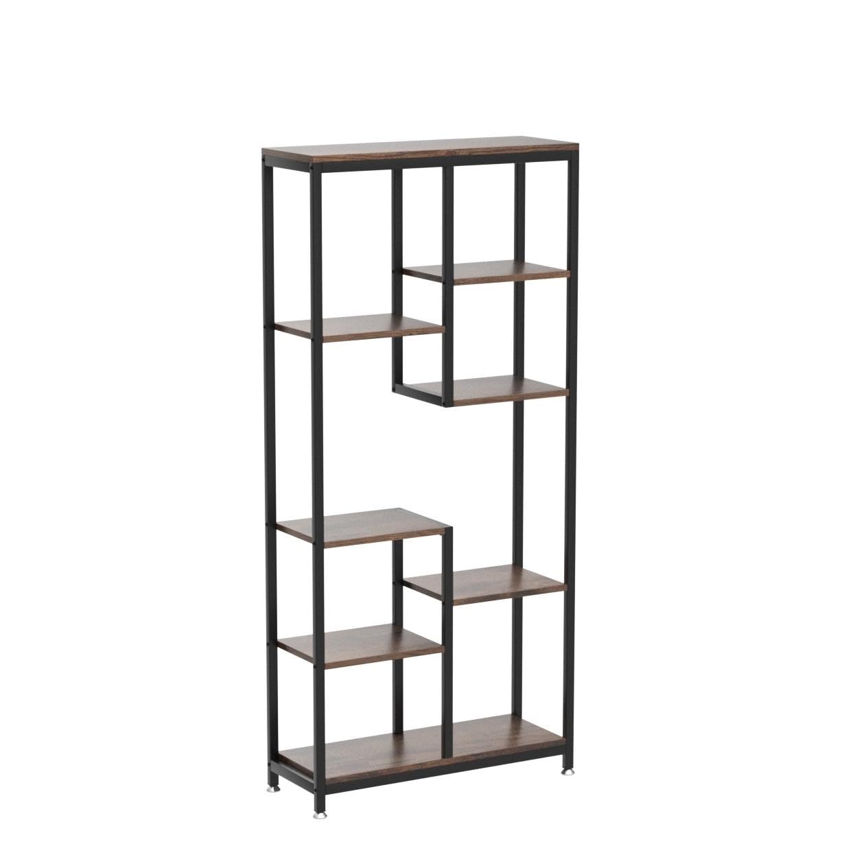 Tribesigns 6-Tier Tall Bookshelf - Industrial Style 8-Shelf Open Bookcase for Home & Office - Perfect for Living Room Storage, Book Display, and Home Organization